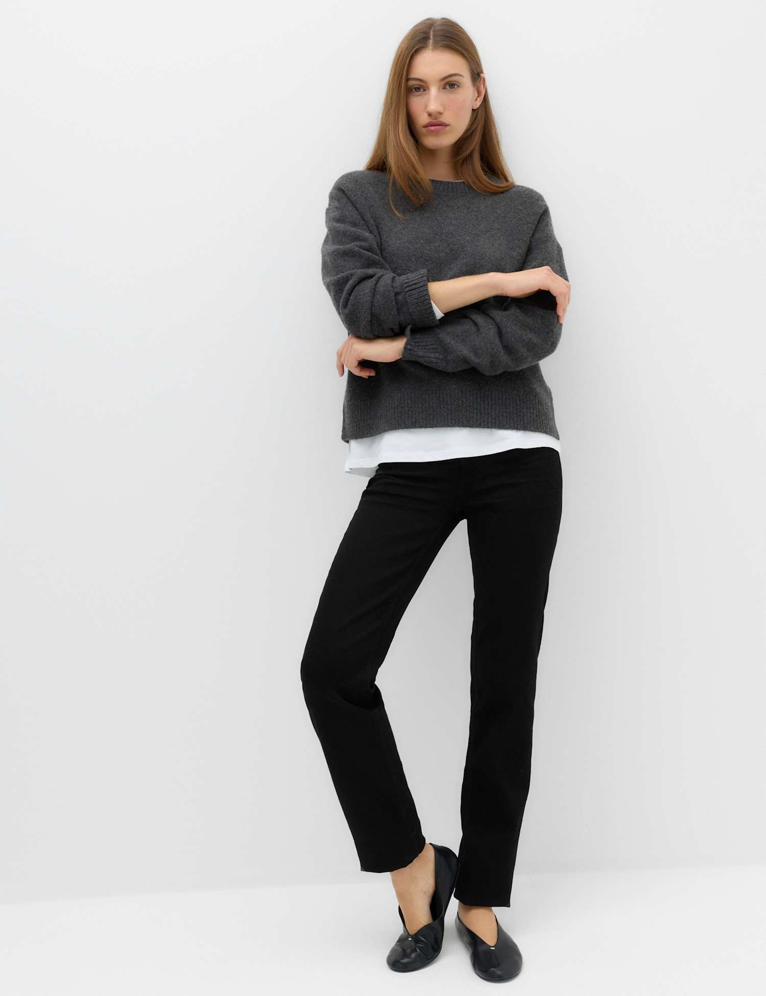 M&S Sienna Straight Leg Jeans Black Mix