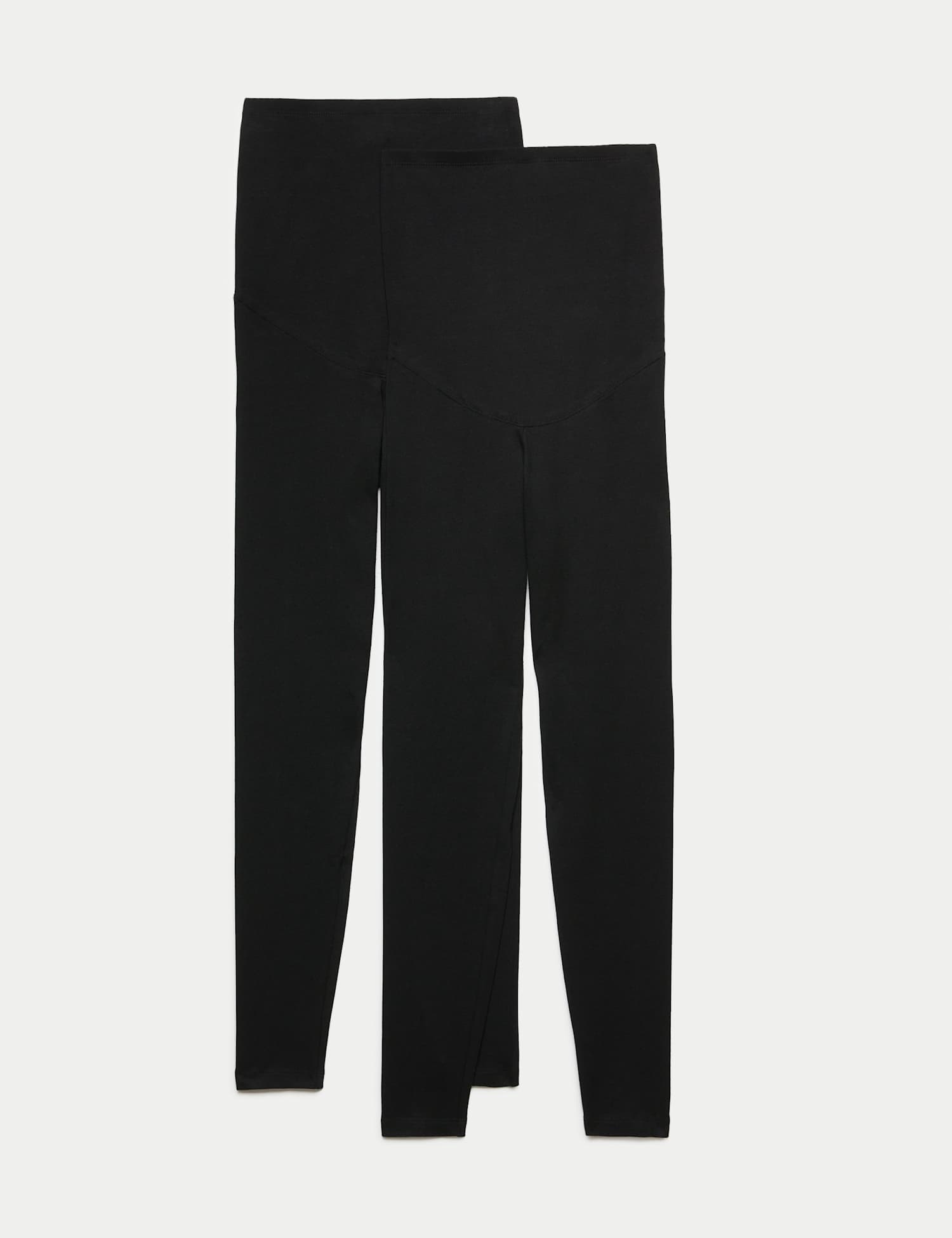 M&S Maternity 2 Pack Over Bump Leggings Black