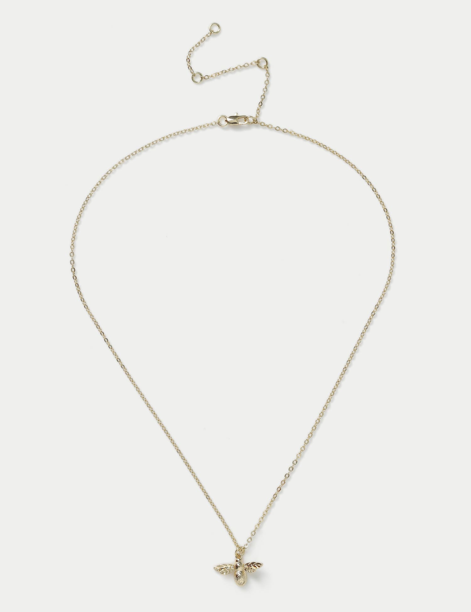 M&S 14ct Gold Plated Bee Ditsy Necklace Gold