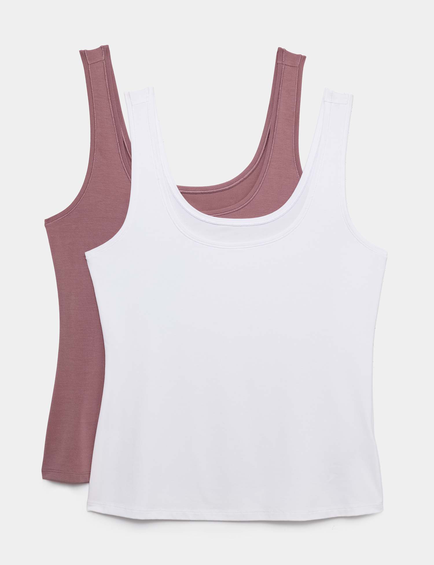 Body by M&S 2 Pack Flexifit� Modal Rich Vests Sugar Plum
