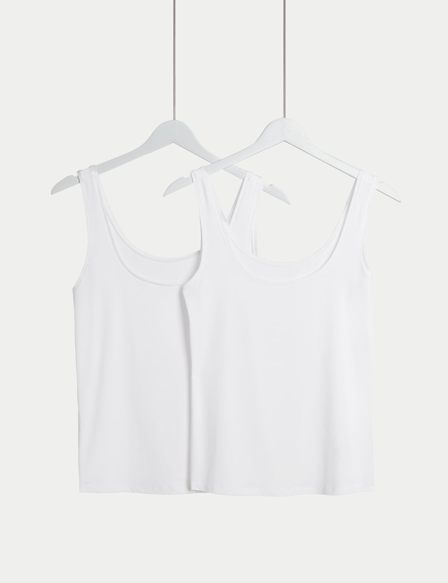 Body by M&S 2 Pack Flexifit� Modal Rich Vests White