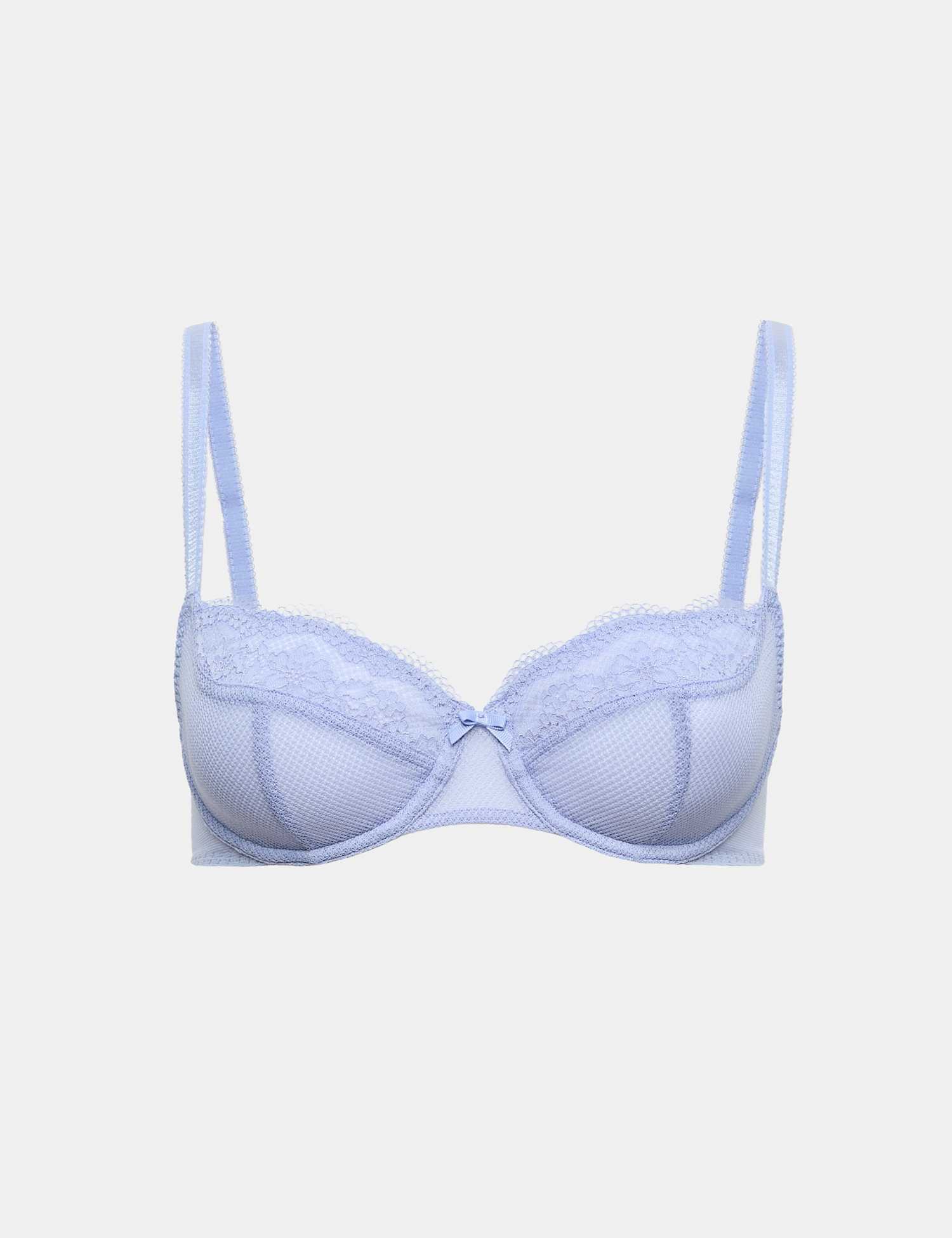 M&S Jasmine Lace Wired Balcony Bra A-E Bluebell