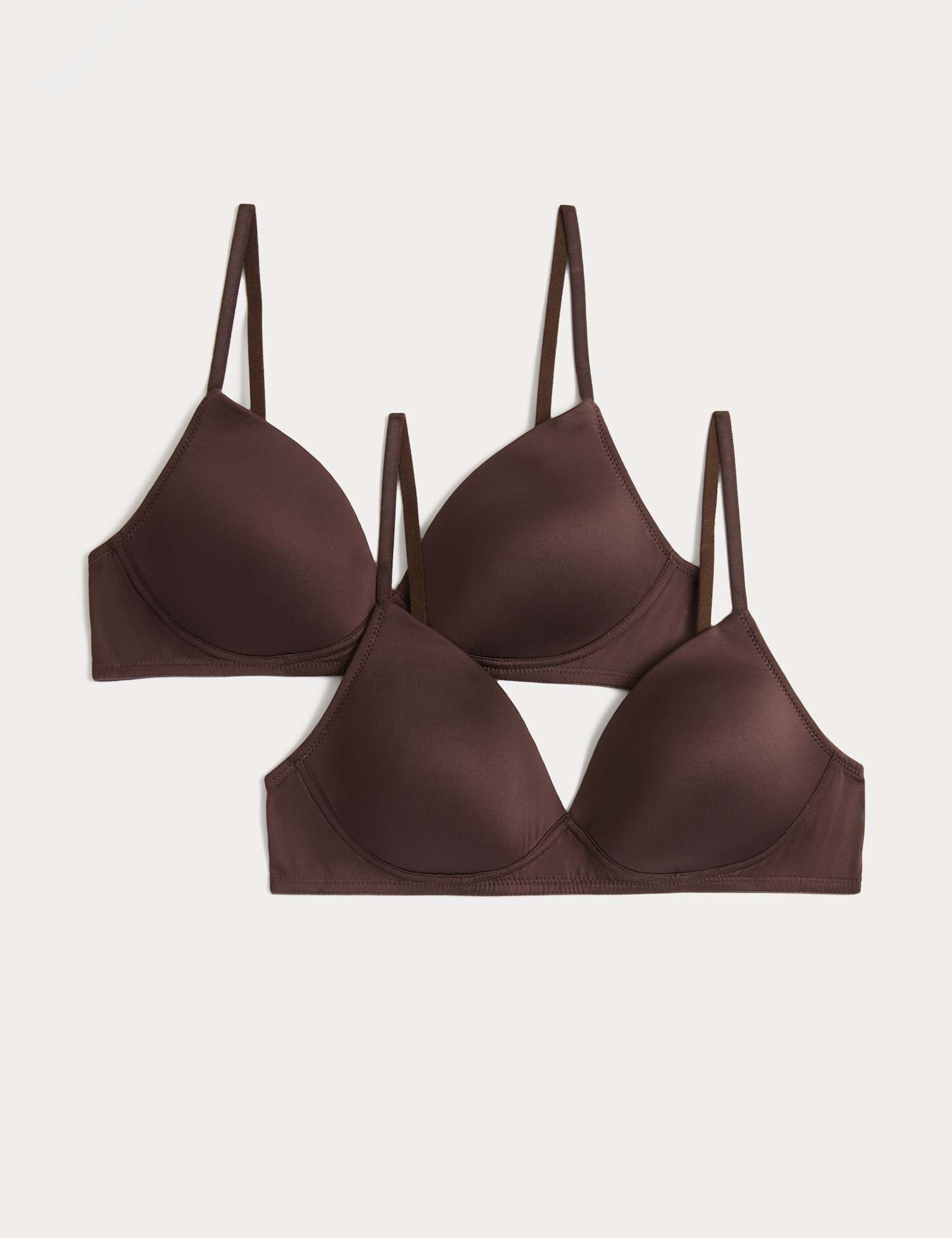 M&S 2 Pack Non Wired First Bra Zircon