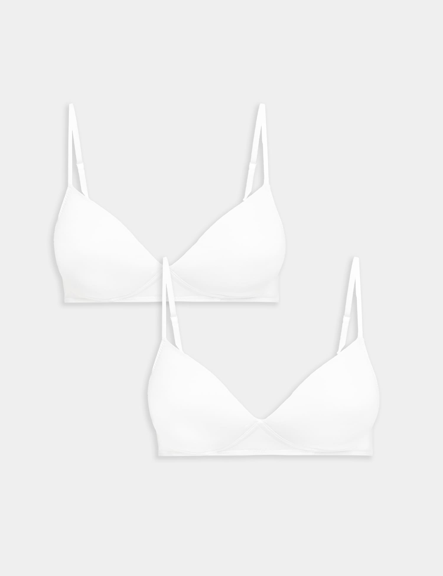 M&S 2 Pack Non Wired First Bra White