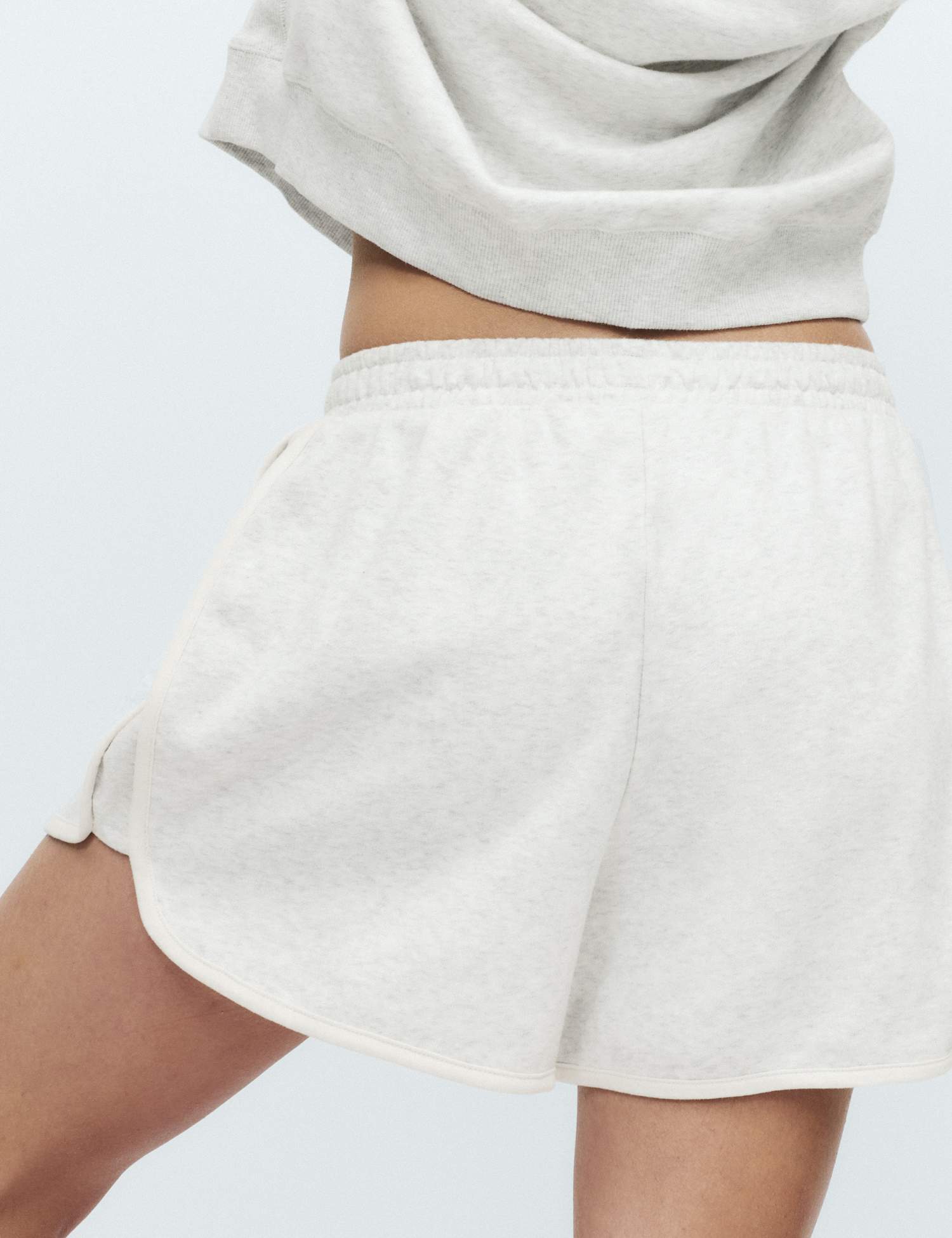 M&S Cotton Rich Loopback Lounge Shorts Grey
