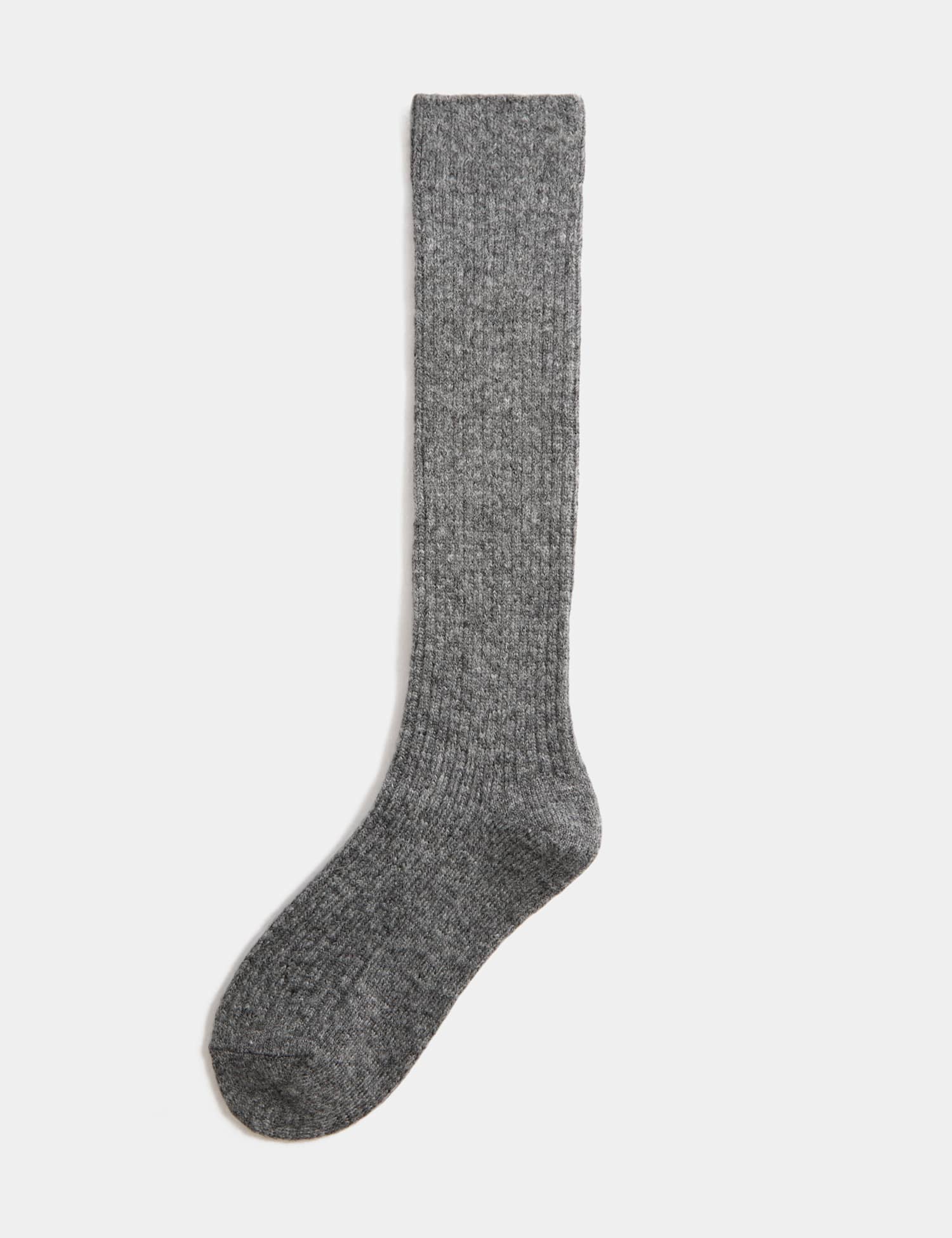 M&S Thermal Knee High Socks Grey