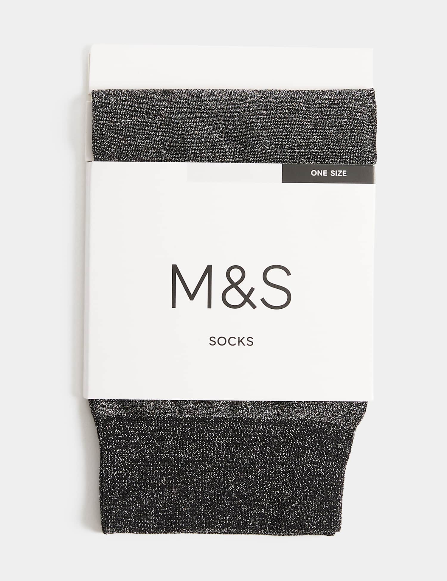 M&S Sparkle Sheer Ankle Highs Black Mix