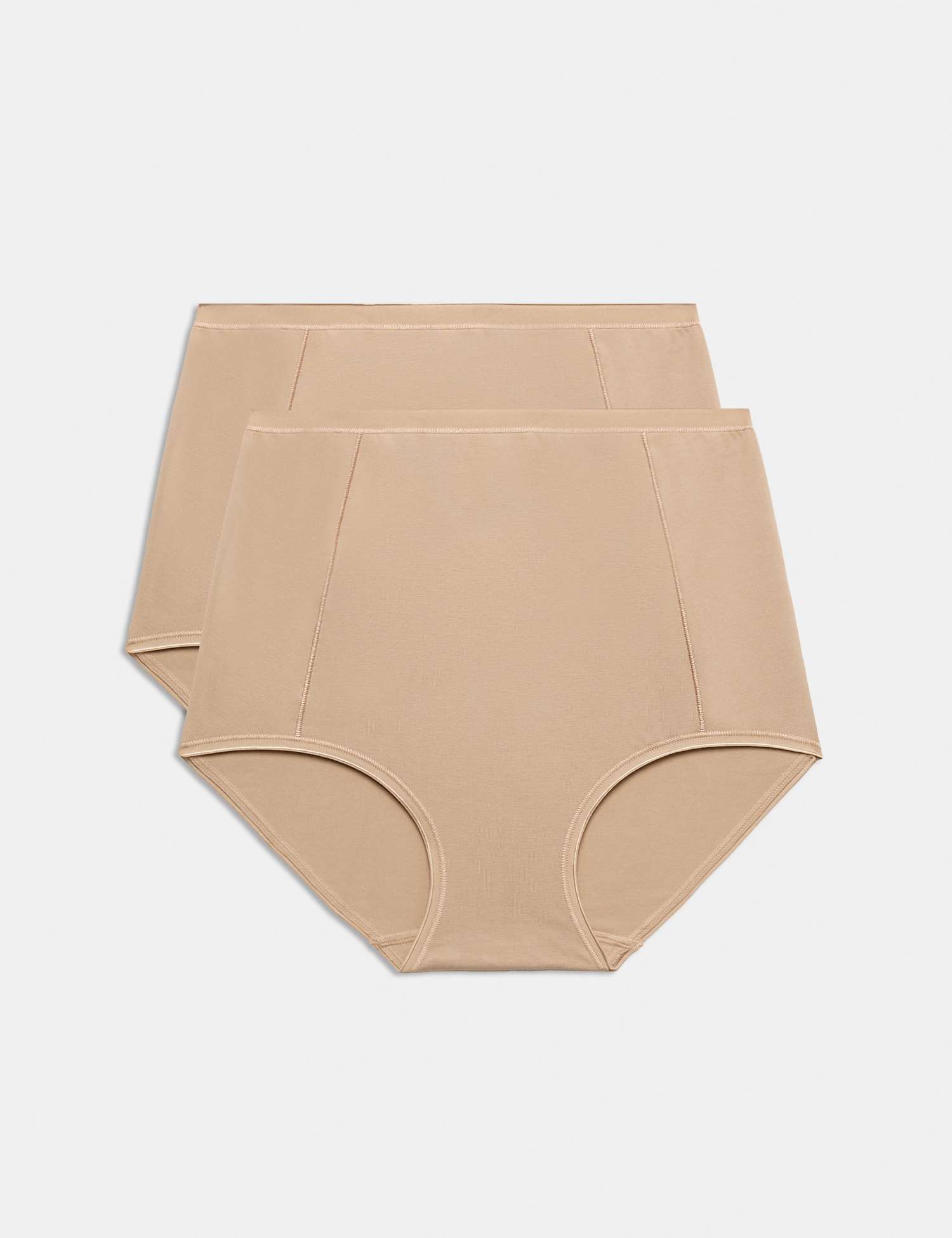 M&S 2 Pack Firm Control Full Briefs Rose Quartz