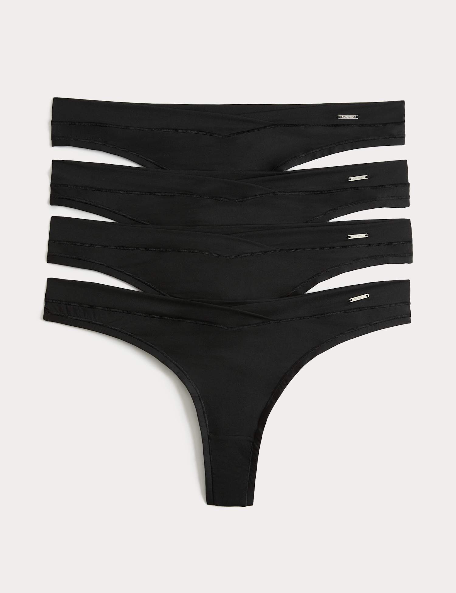 Autograph 4 Pack Flexifit� Thongs Black