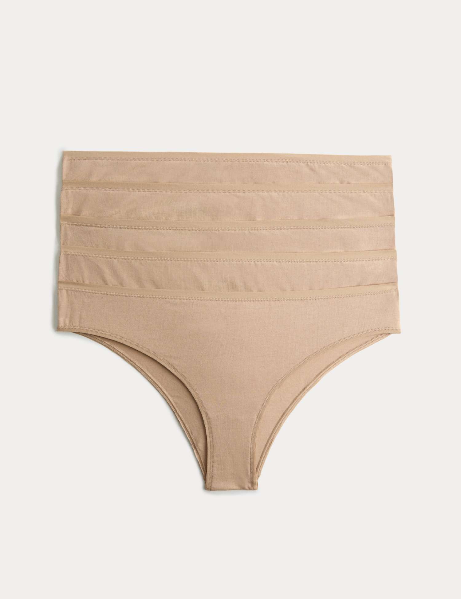 M&S 5pk Cotton Modal Brazilian Knickers Rose Quartz