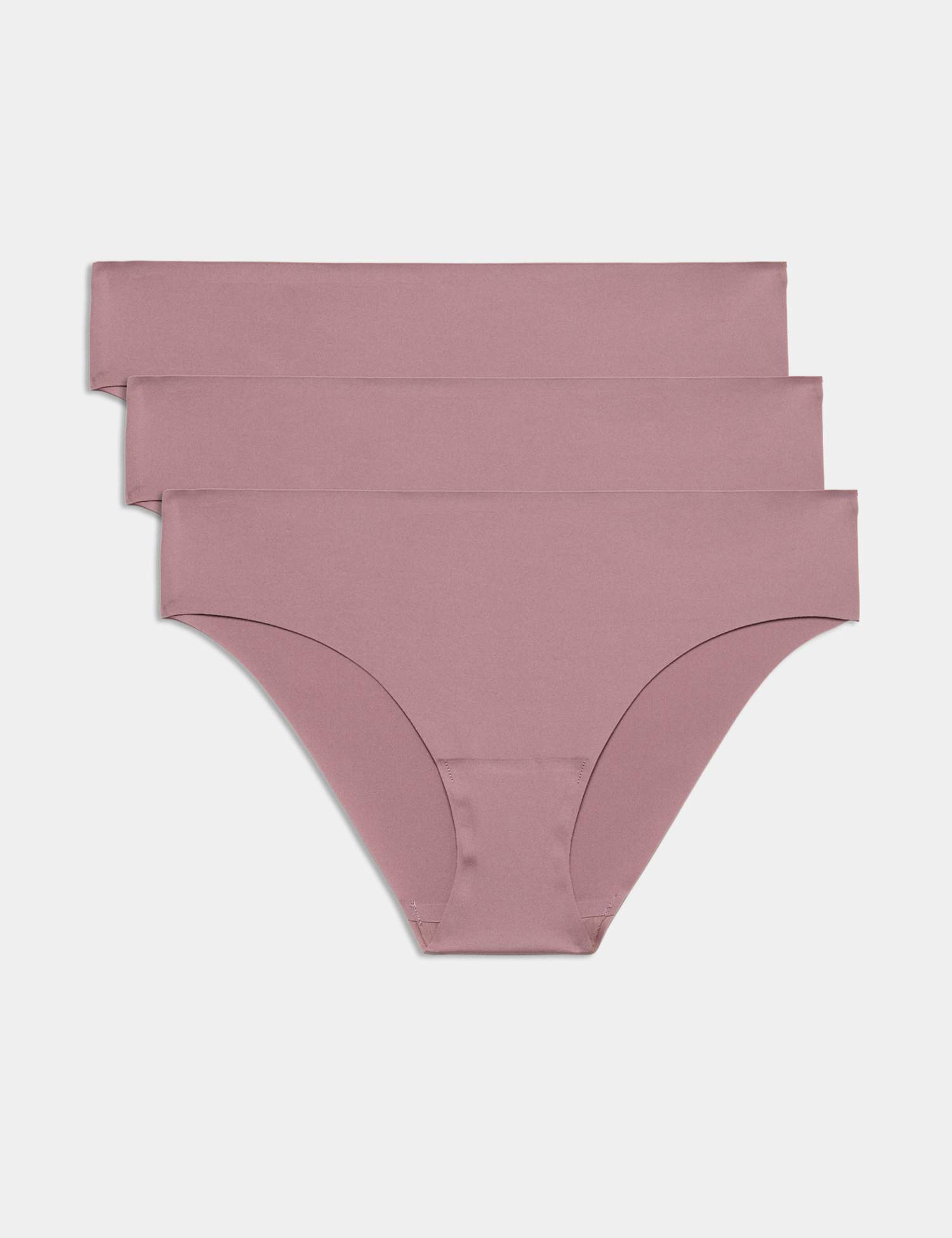 Body by M&S 3 pack Body Invisibles� No VPL Brazilian Knickers Sugar Plum