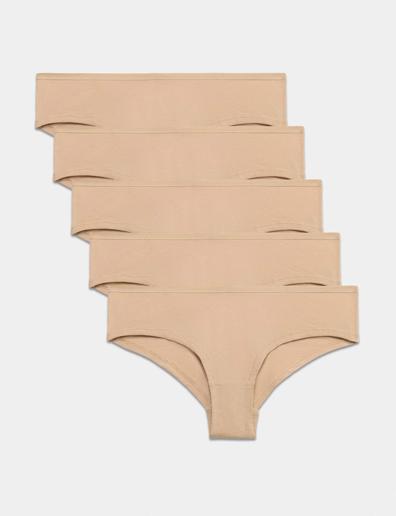 M&S 5 Pack Cotton Modal Hipster Knickers Rose Quartz