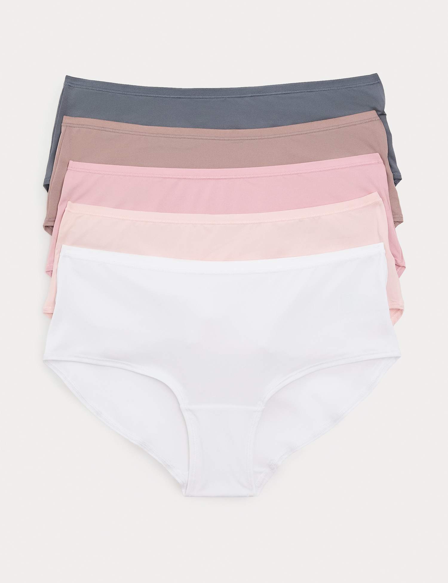 M&S 5pk Microfibre Low Rise Shorts Brown Haze