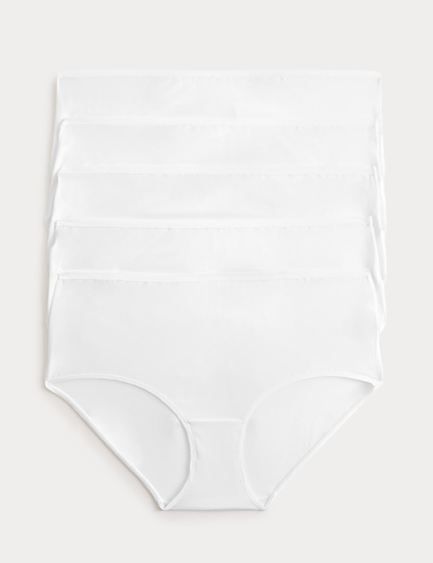 M&S 5pk Microfibre High Rise Shorts White