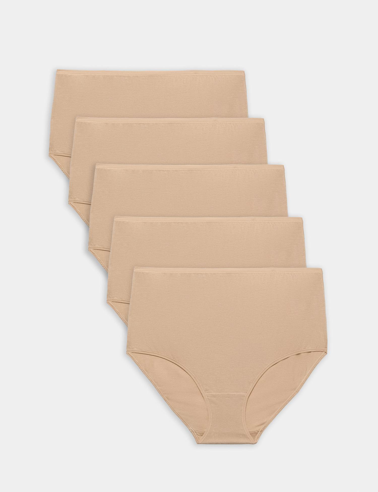 M&S 5pk Cotton Modal Rich Full Briefs Rose Quartz