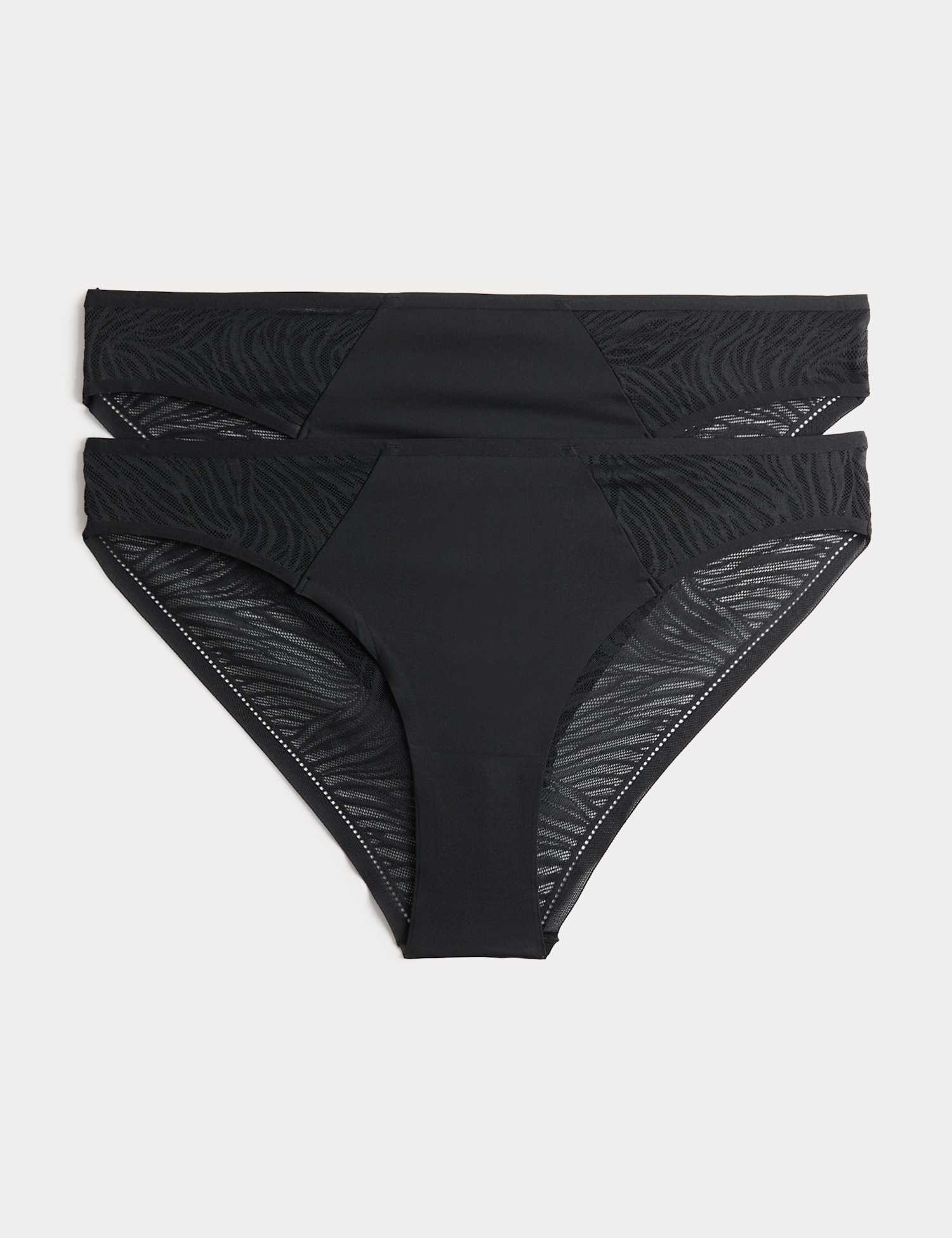 Body by M&S 2 Pack Body Lace Brazilian Knickers Black