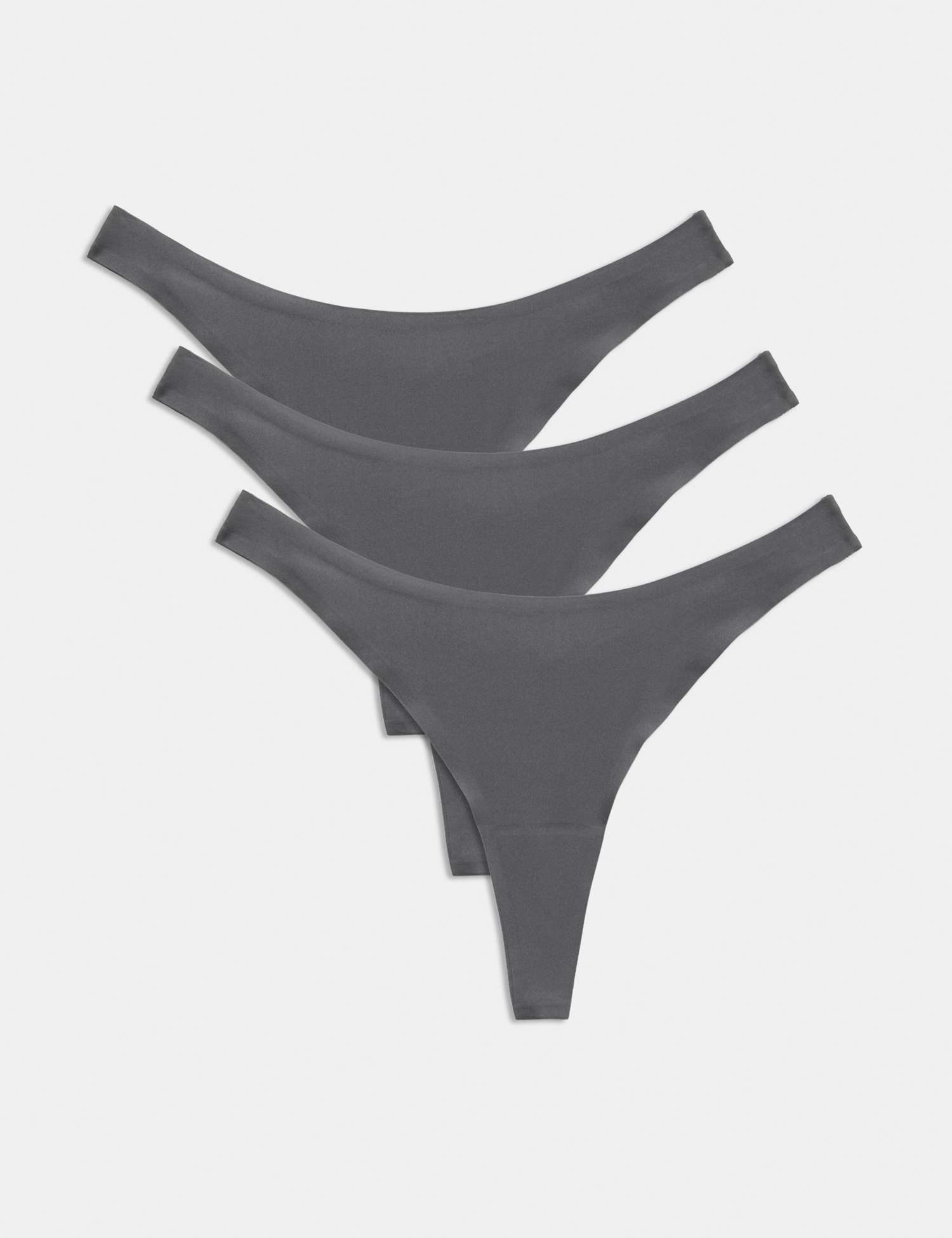 Body by M&S 3 pack Body Invisibles� No VPL Dipped Thongs Dark Grey