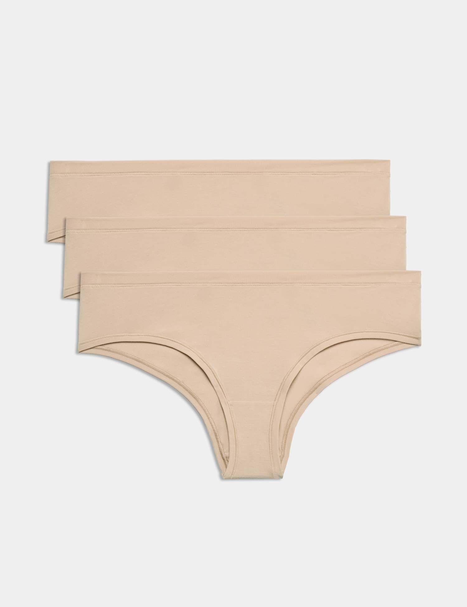 M&S 3 Pack Flexifit� Modal Rich Hipster Knickers Opal