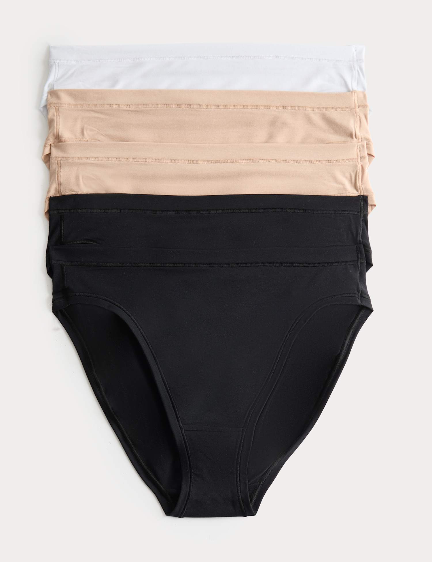 M&S 5 Pack Flexifit� Modal Rich High Leg Knickers Black Mix