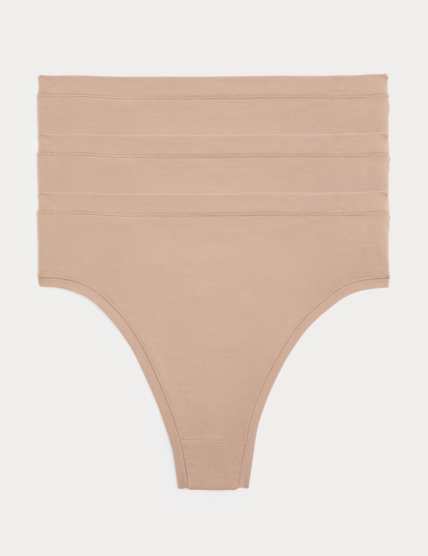 Body by M&S 3pk Flexifit� Modal High Waisted Thongs Rose Quartz
