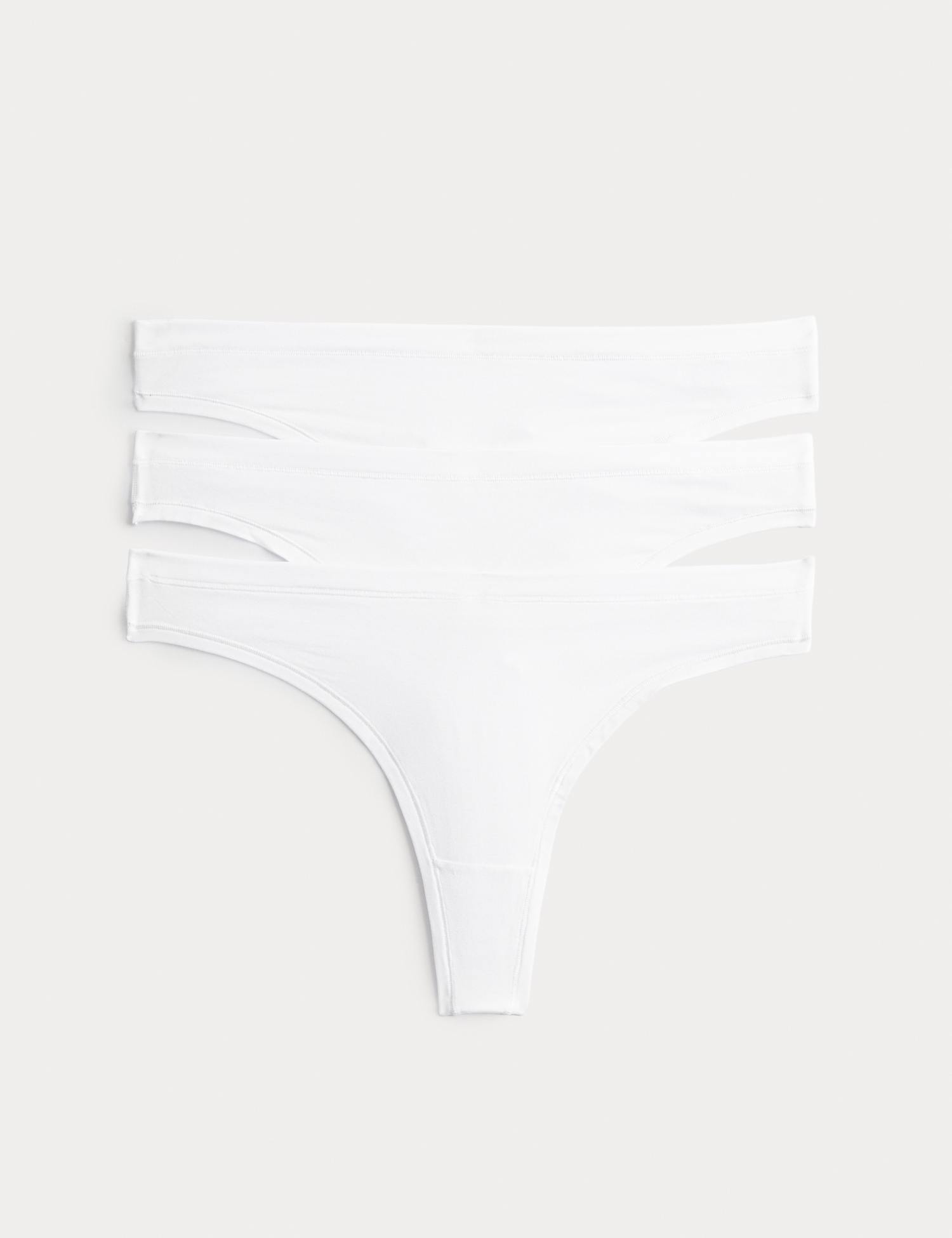 Body by M&S 3pk Flexifit� Modal Thongs White