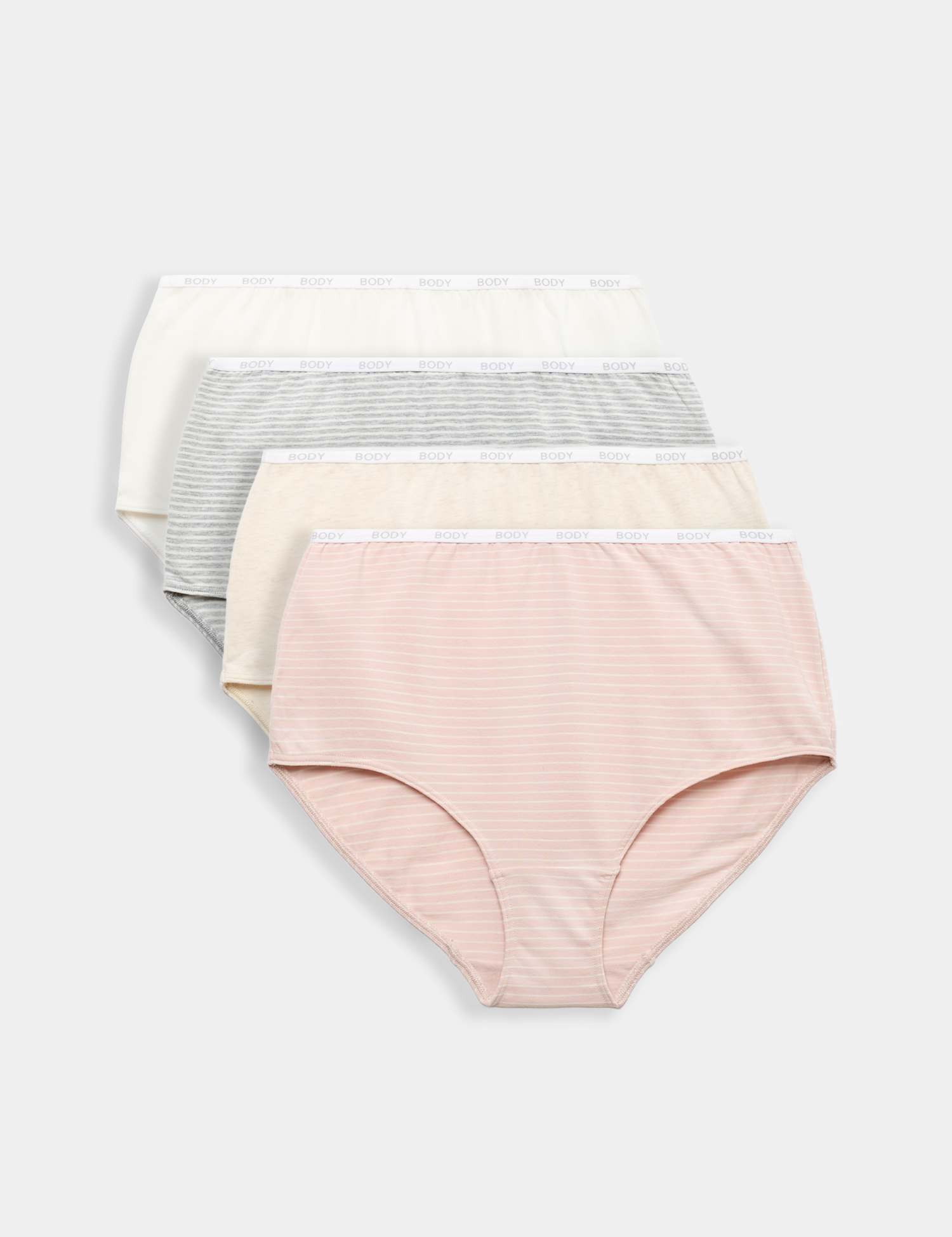 M&S 4pk Cotton Rich Full Briefs Ivory