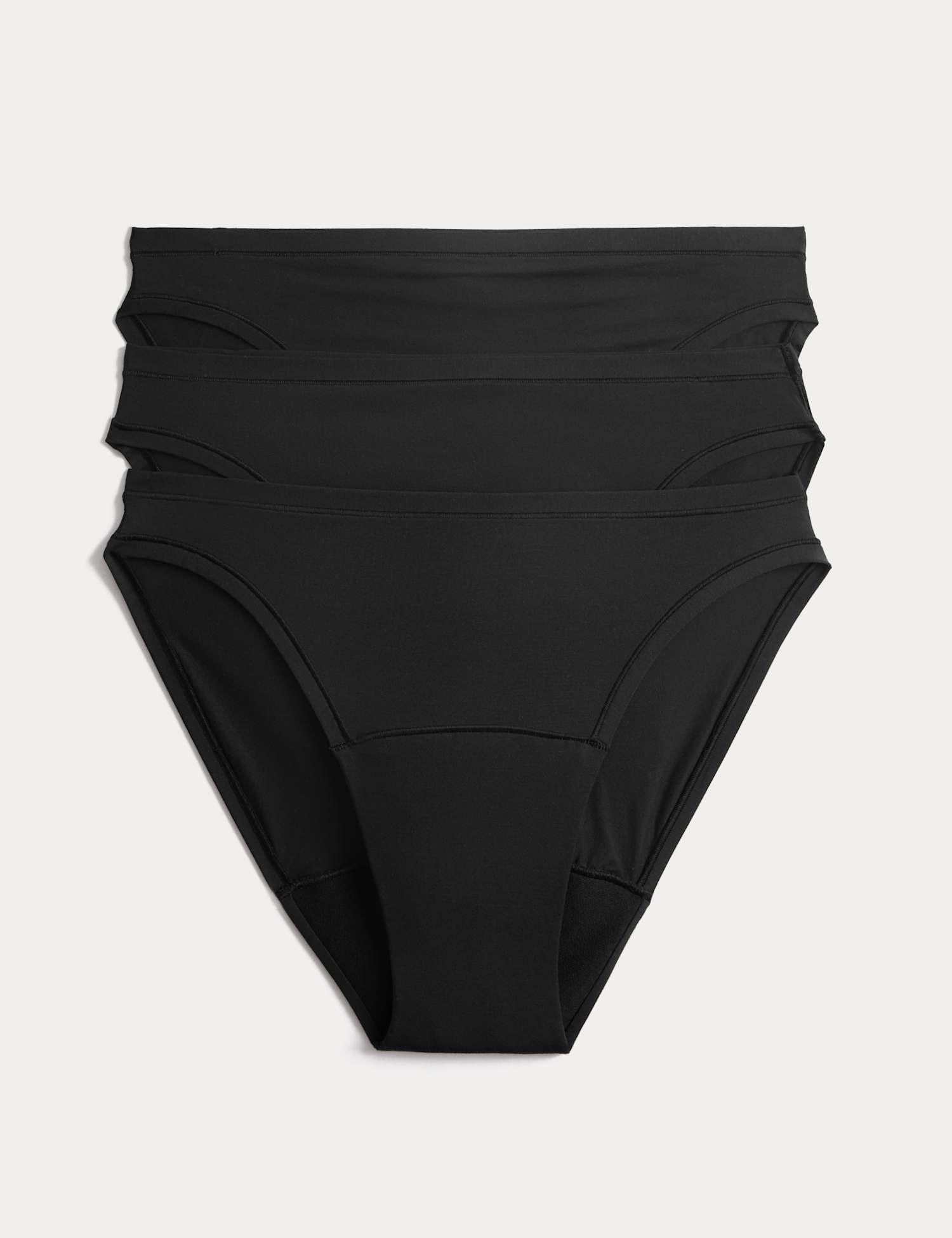 M&S 3 Pack Heavy Absorbency flexifit modal HighLeg period knickers Black