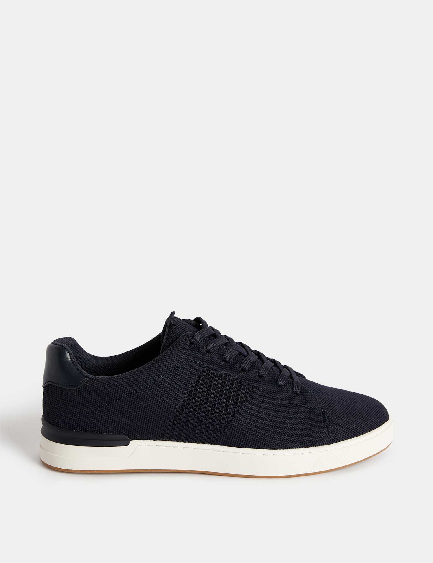 M&S Mesh Lace-Up Trainers Navy