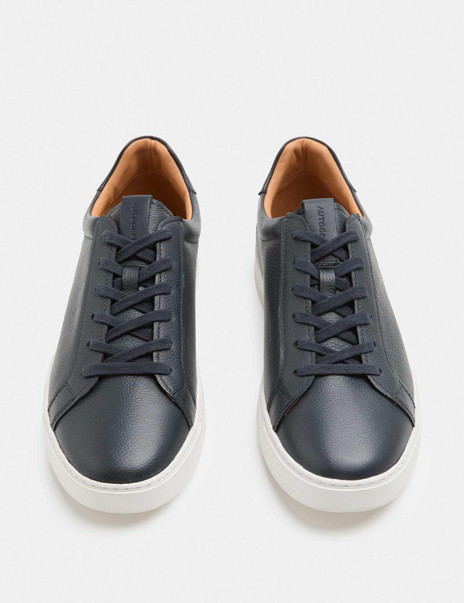 Autograph Leather Cupsole Trainers Navy