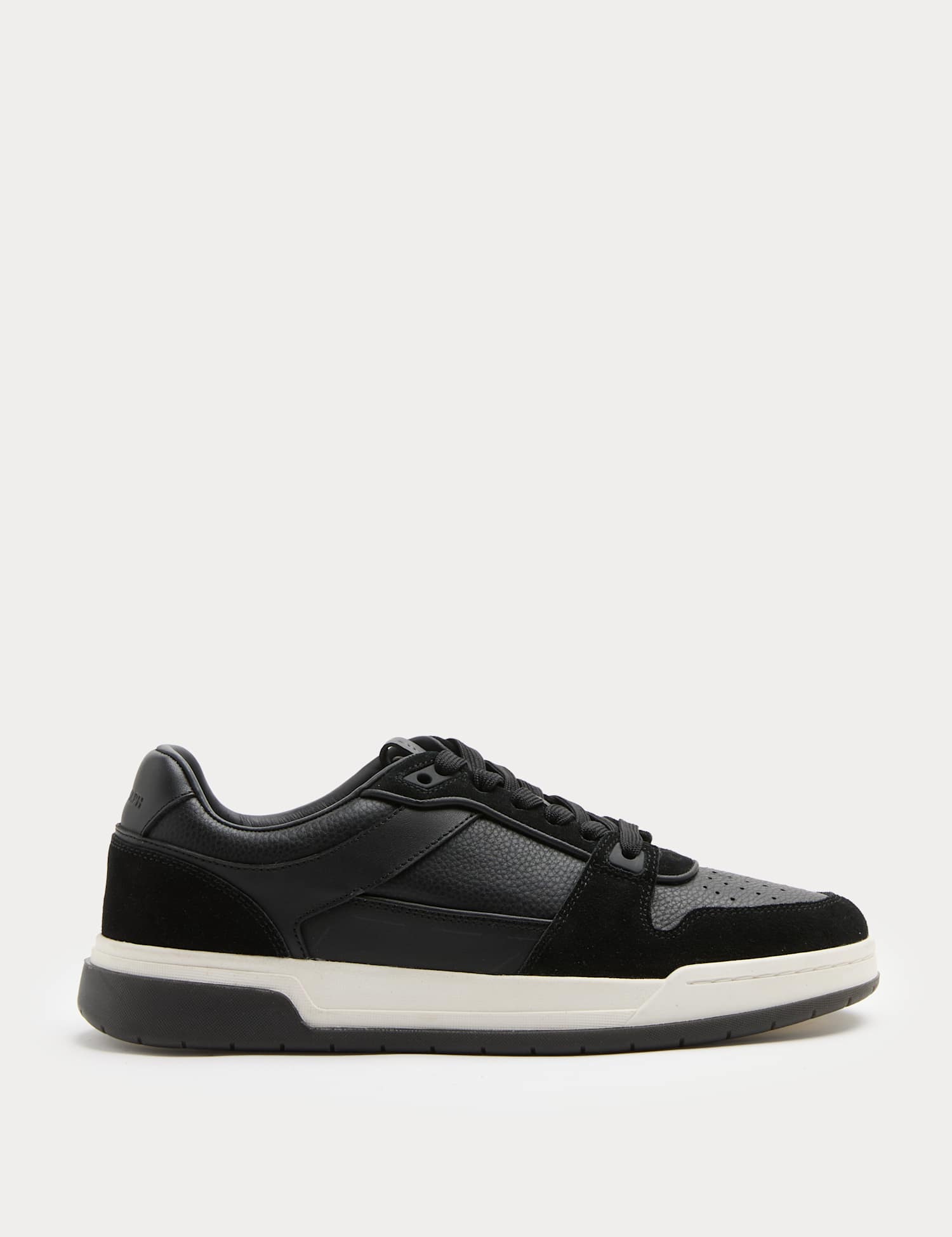 Autograph Leather Lace Up Casual Trainers Black