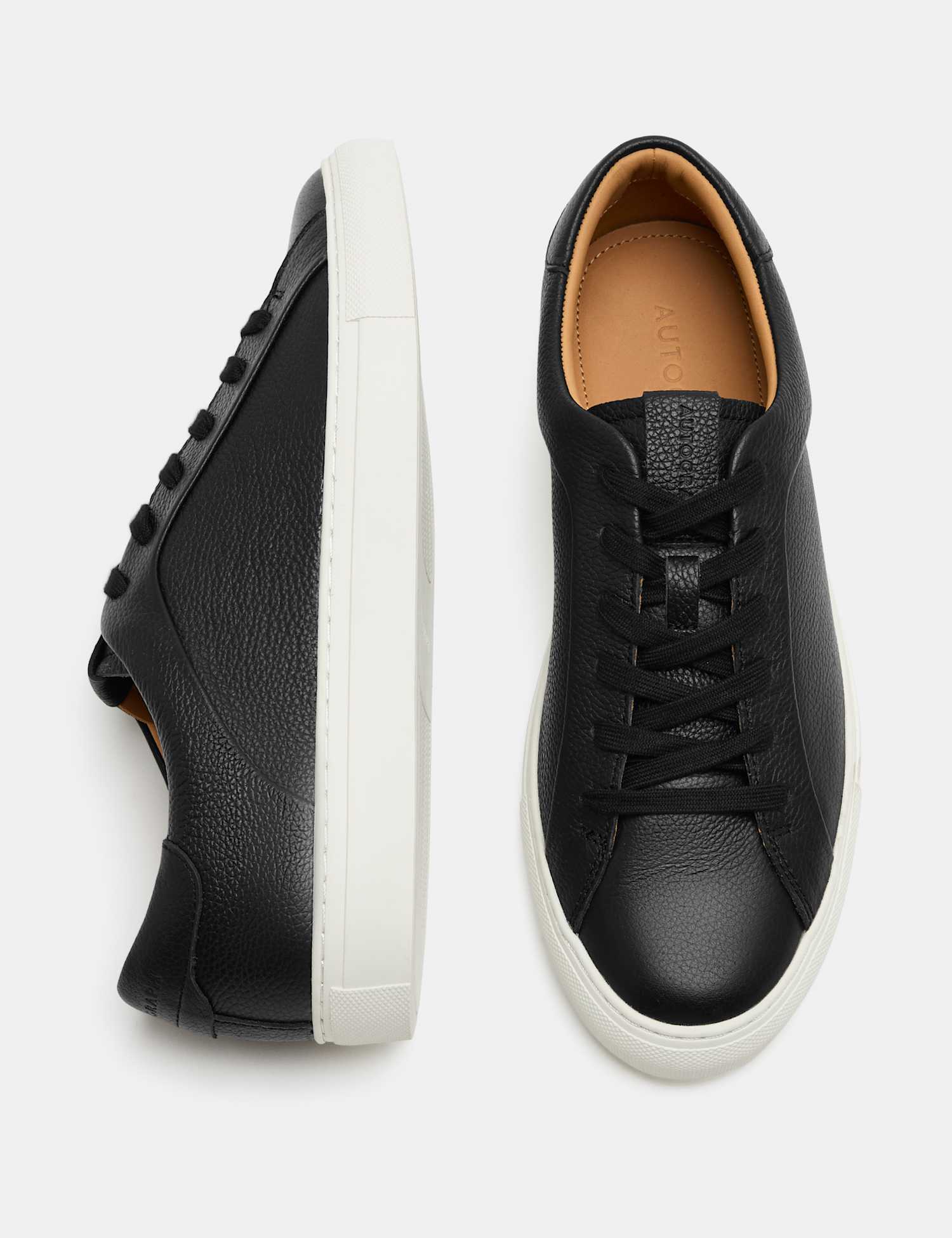 Autograph Leather Cupsole Trainers with Freshfeet� Black
