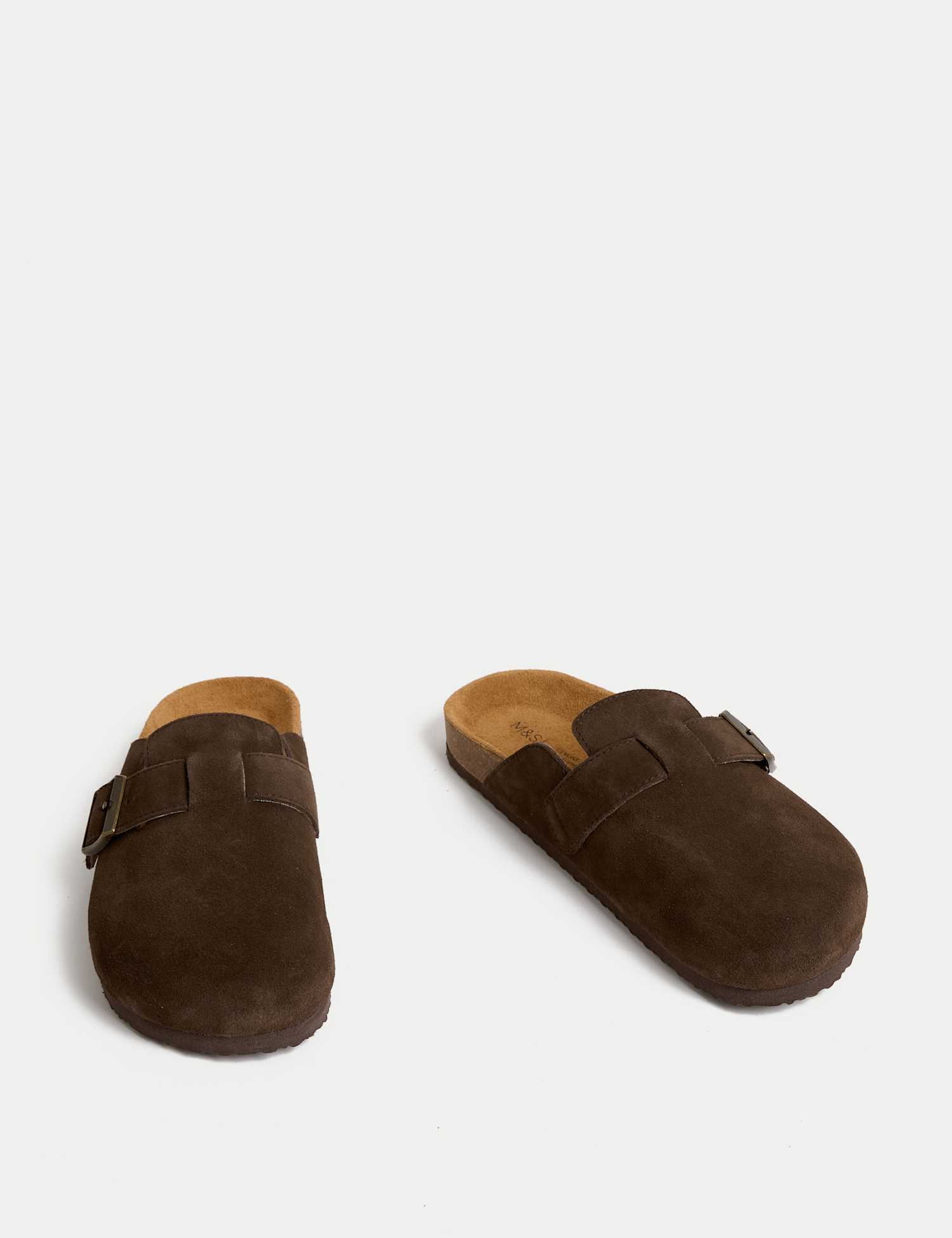 M&S Suede Corkbed Mule Brown