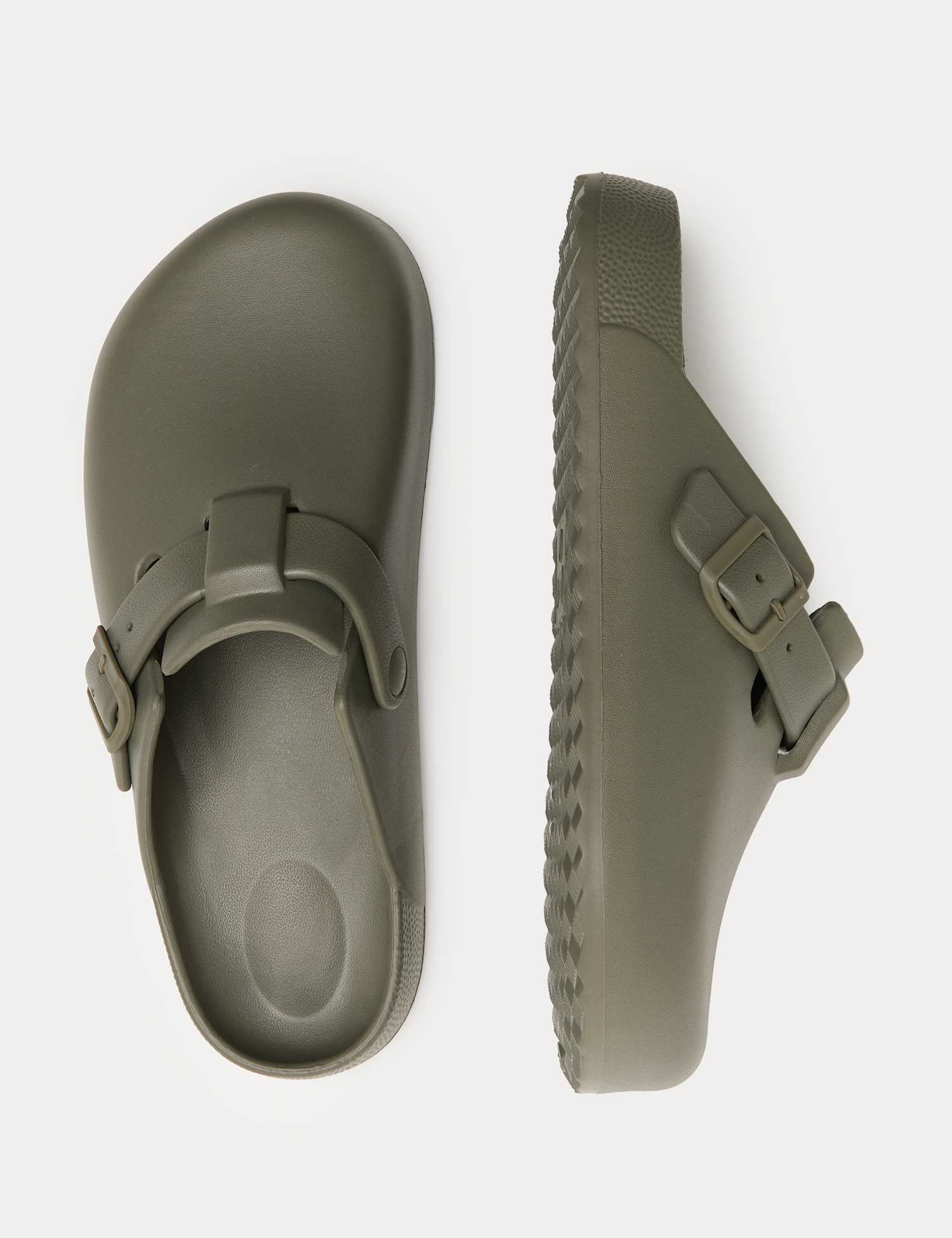 M&S Moulded Mules Khaki