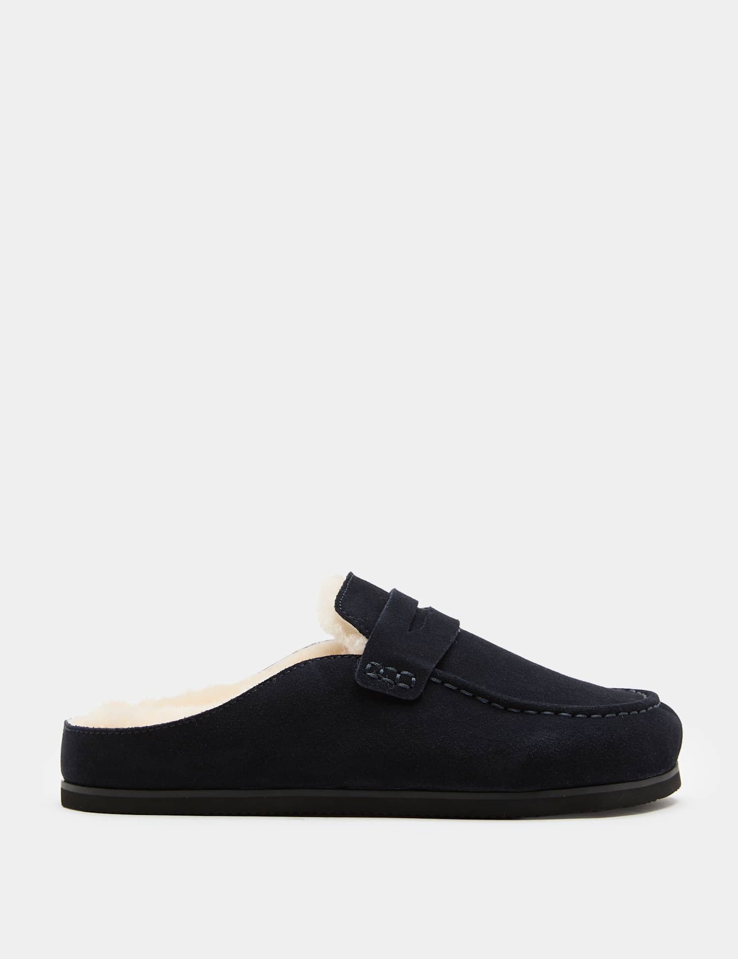 Autograph Suede Mule Slippers with Freshfeet� Dark Navy