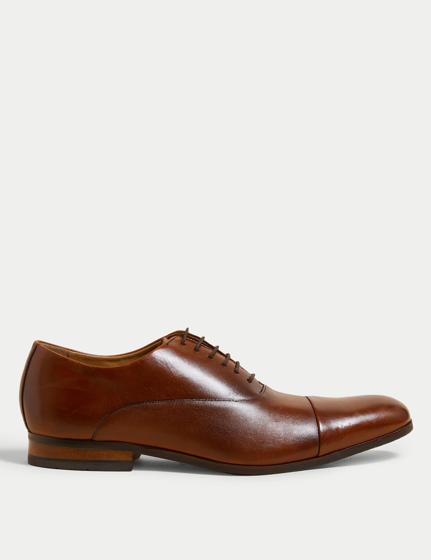 M&S Leather Oxford Shoes Brown