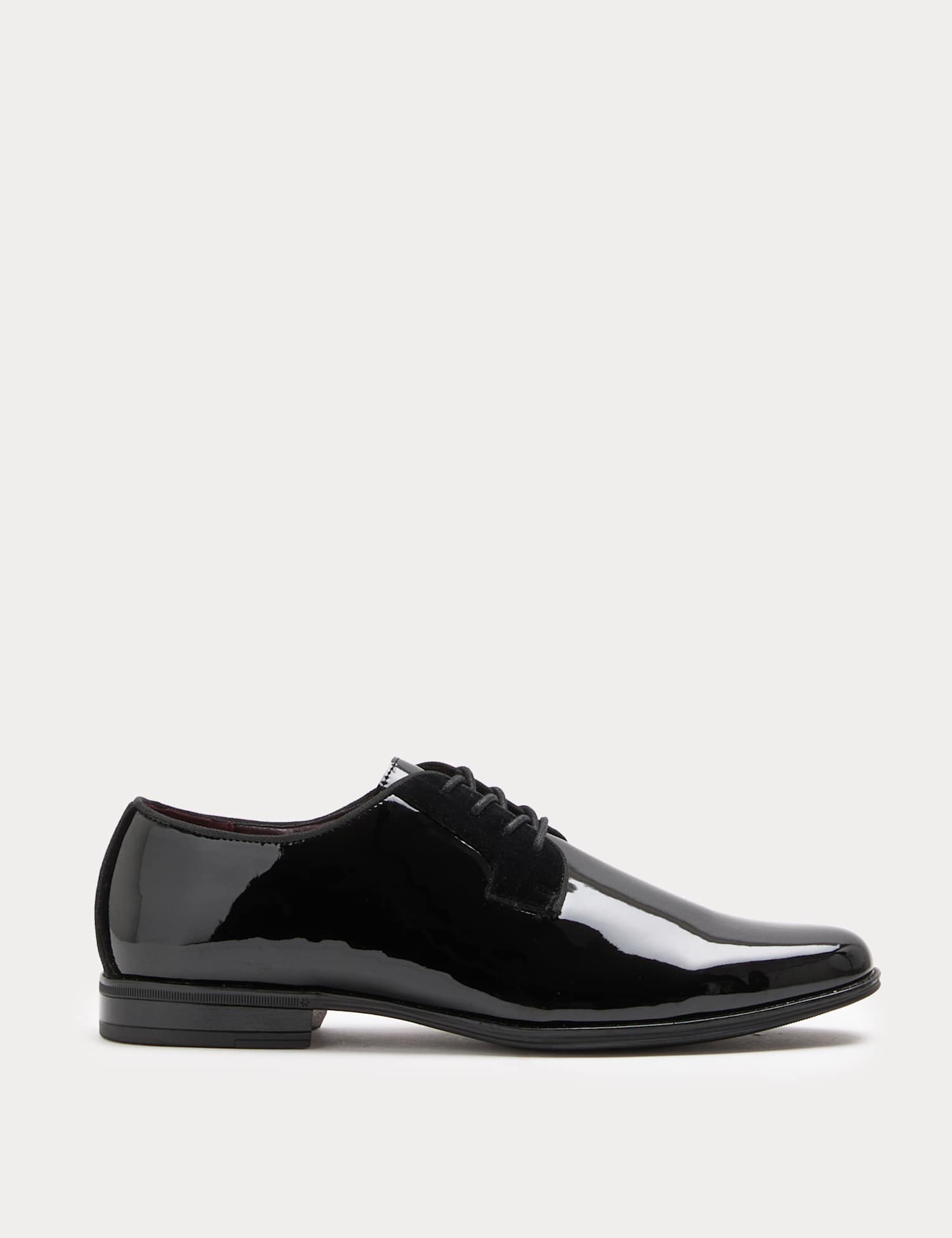 M&S Patent Derby Shoes Black