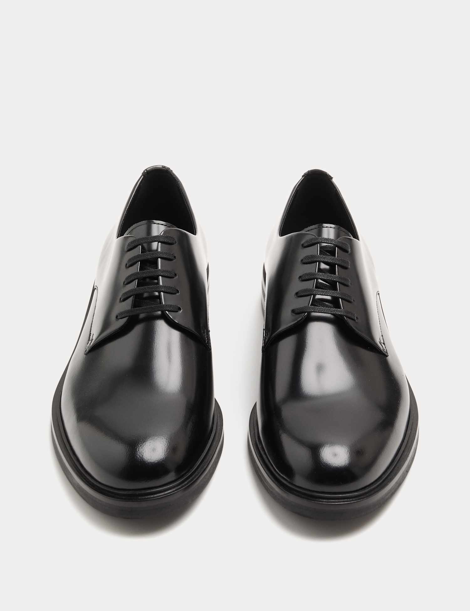 Autograph Leather Derby Shoes Black