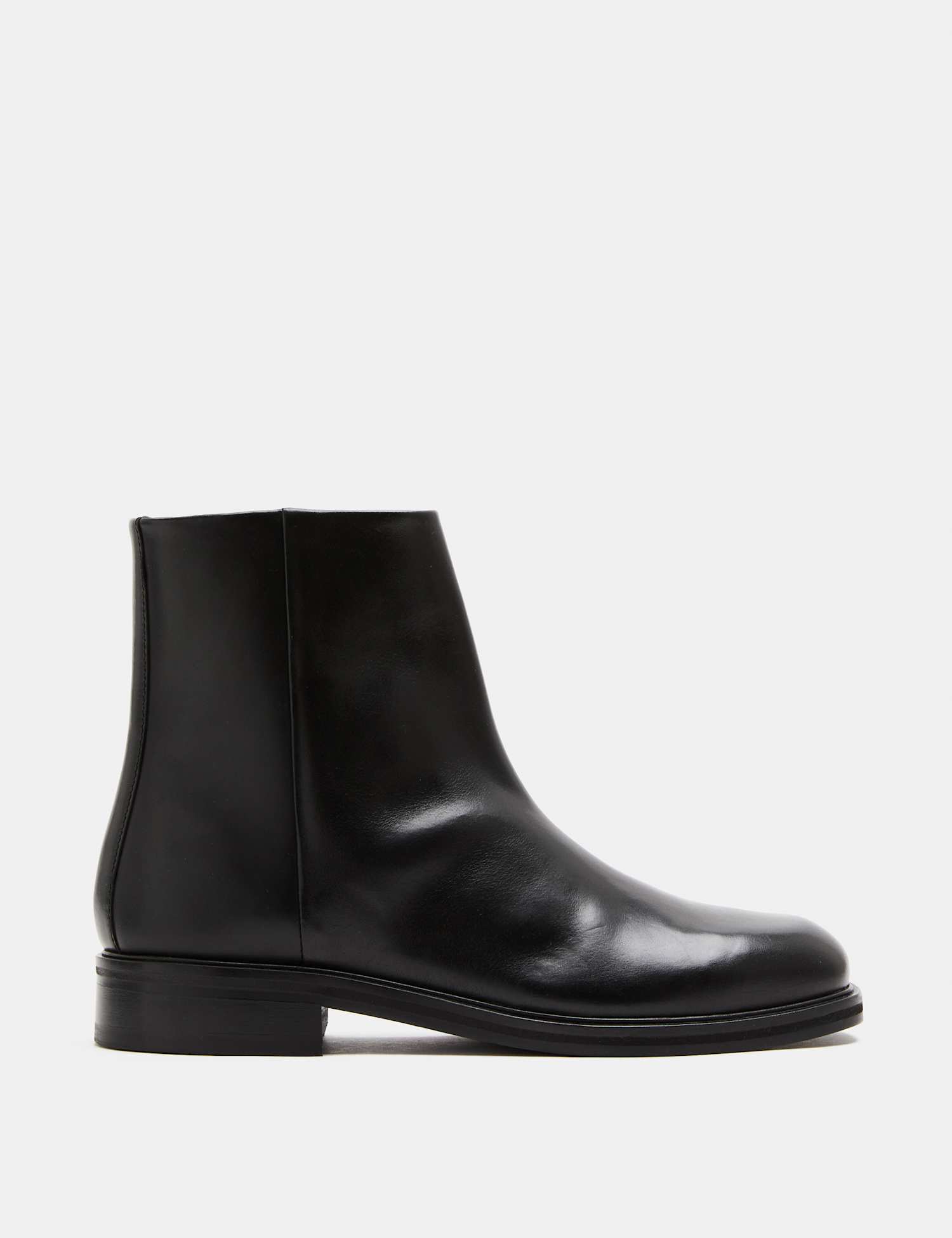 Autograph Leather Square Toe Boots Black