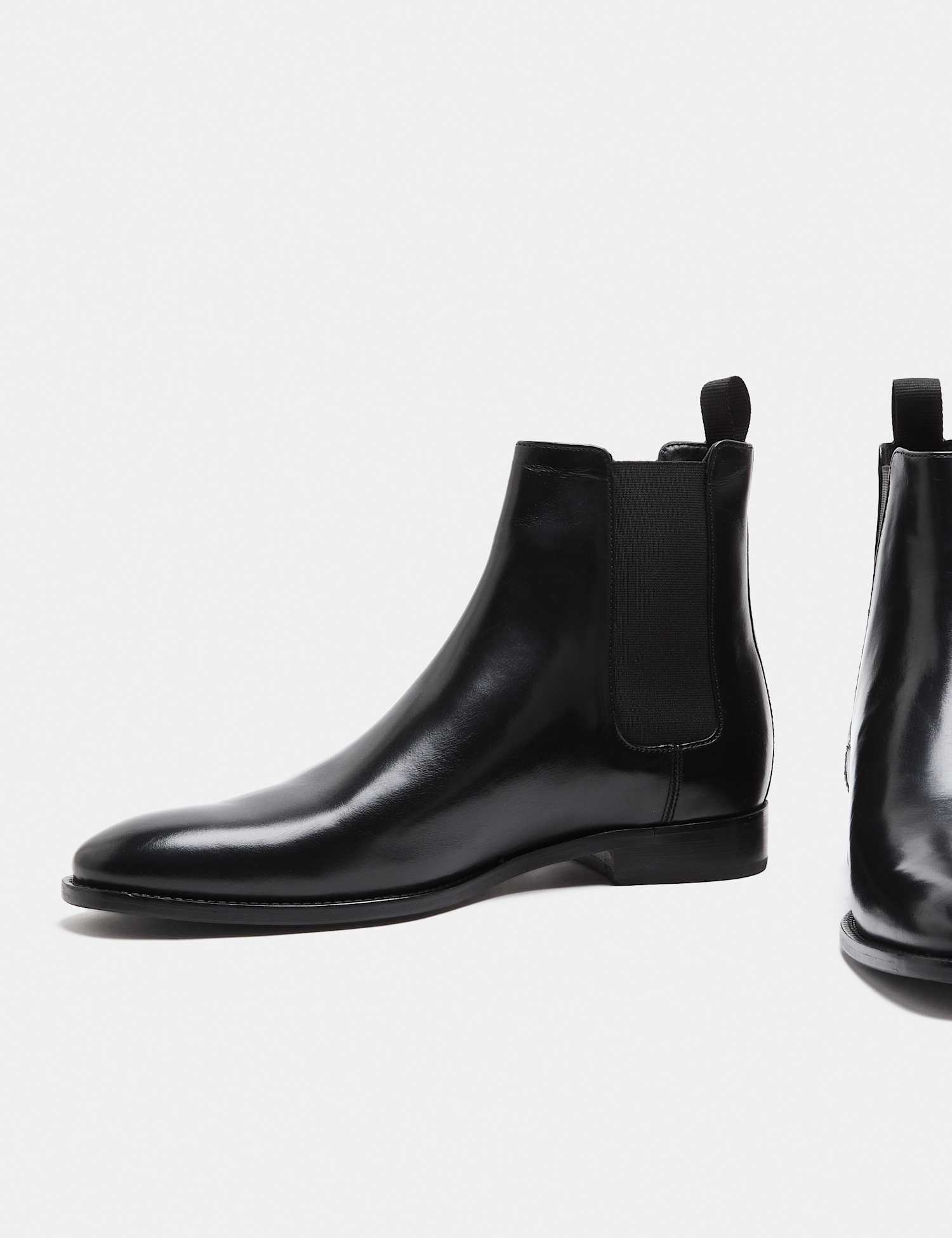 Autograph Leather Pull On Chelsea Boots Black