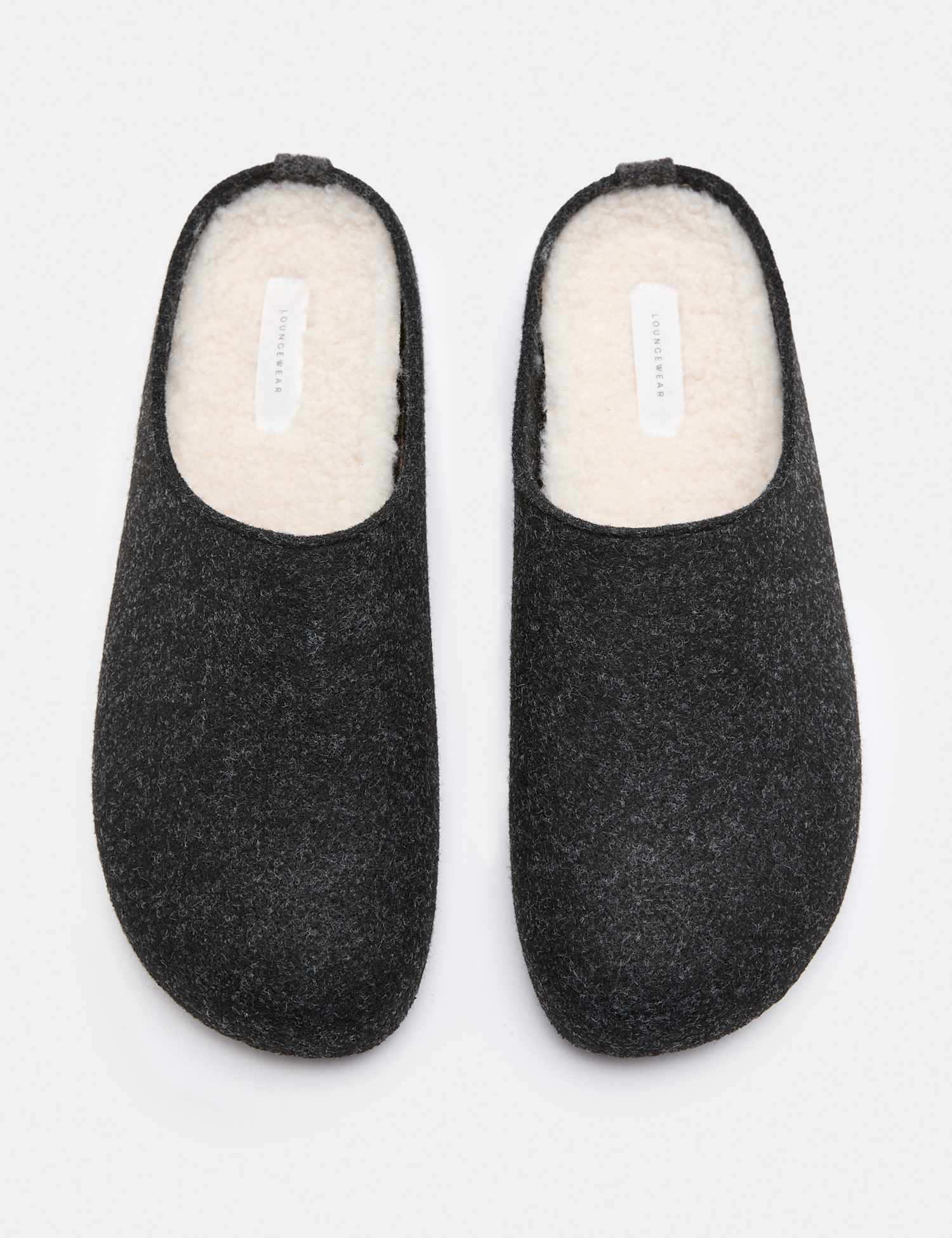 M&S Felt Mule Slippers with Freshfeet� Charcoal