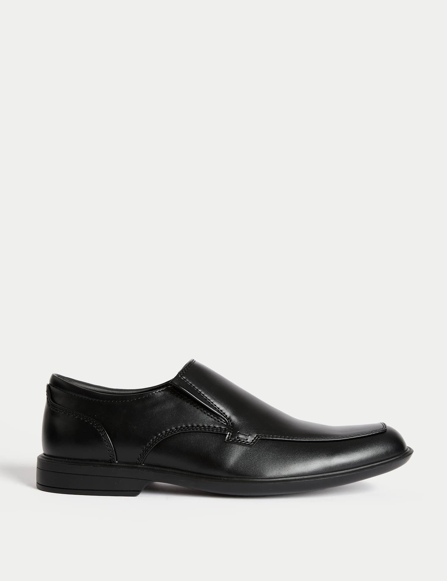 M&S Slip-On Square Toe Shoes Black
