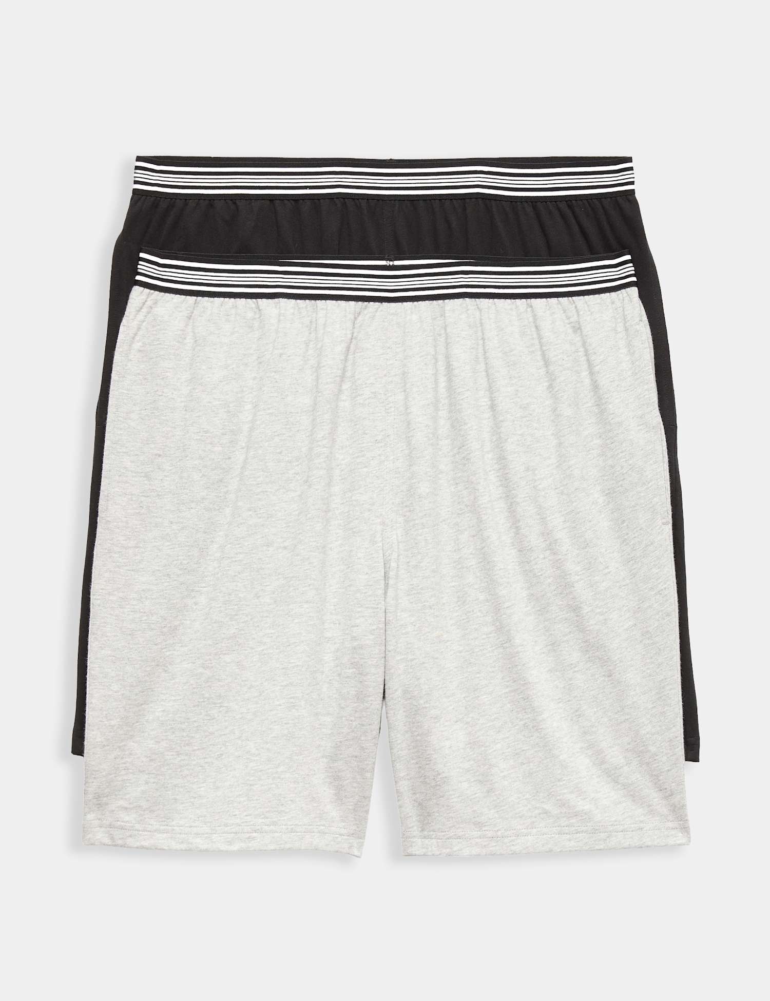 M&S 2-Pack Pure Cotton Jersey Pyjama Shorts Grey Mix