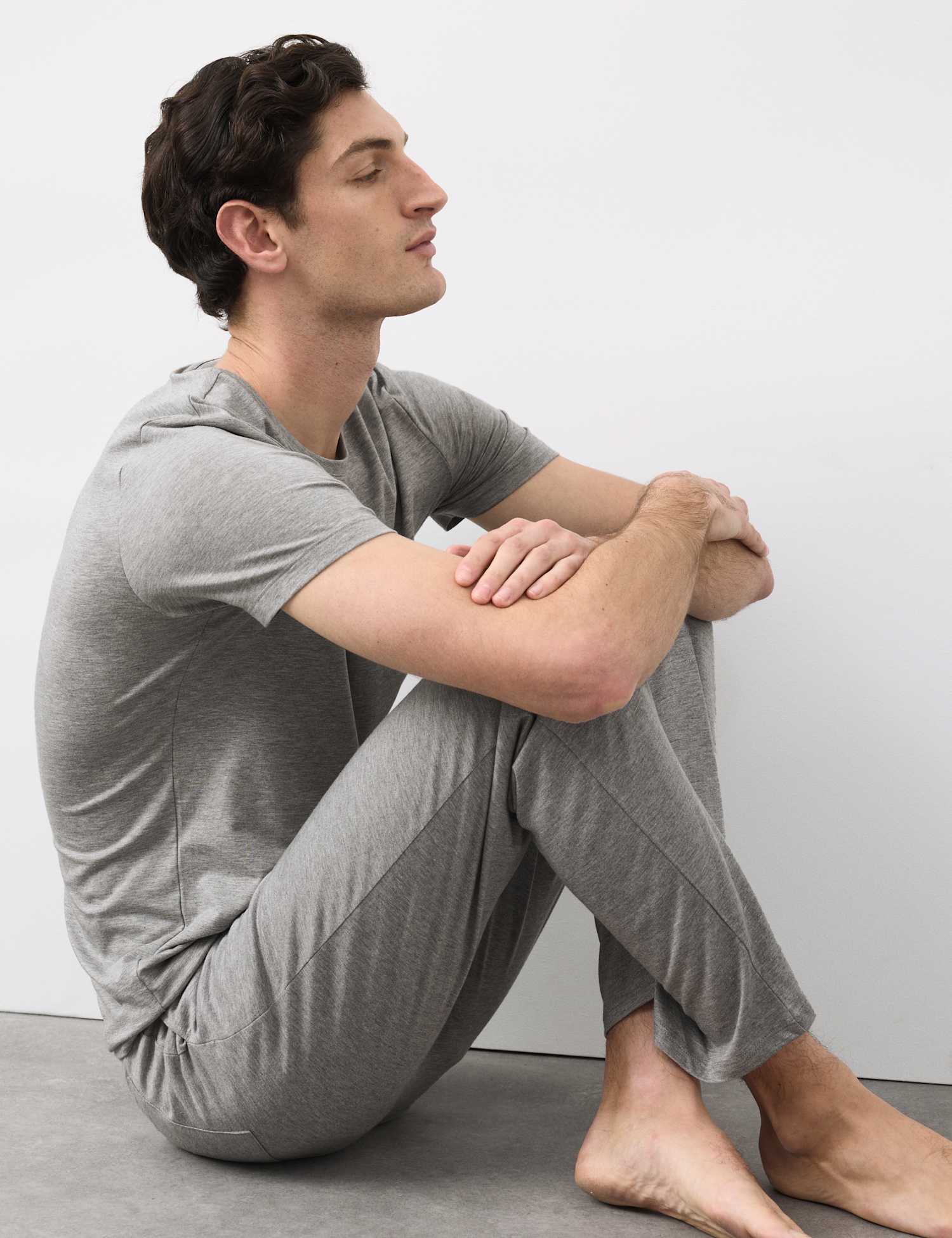 Autograph Supima� Cotton Modal Pyjama Bottoms Grey Marl