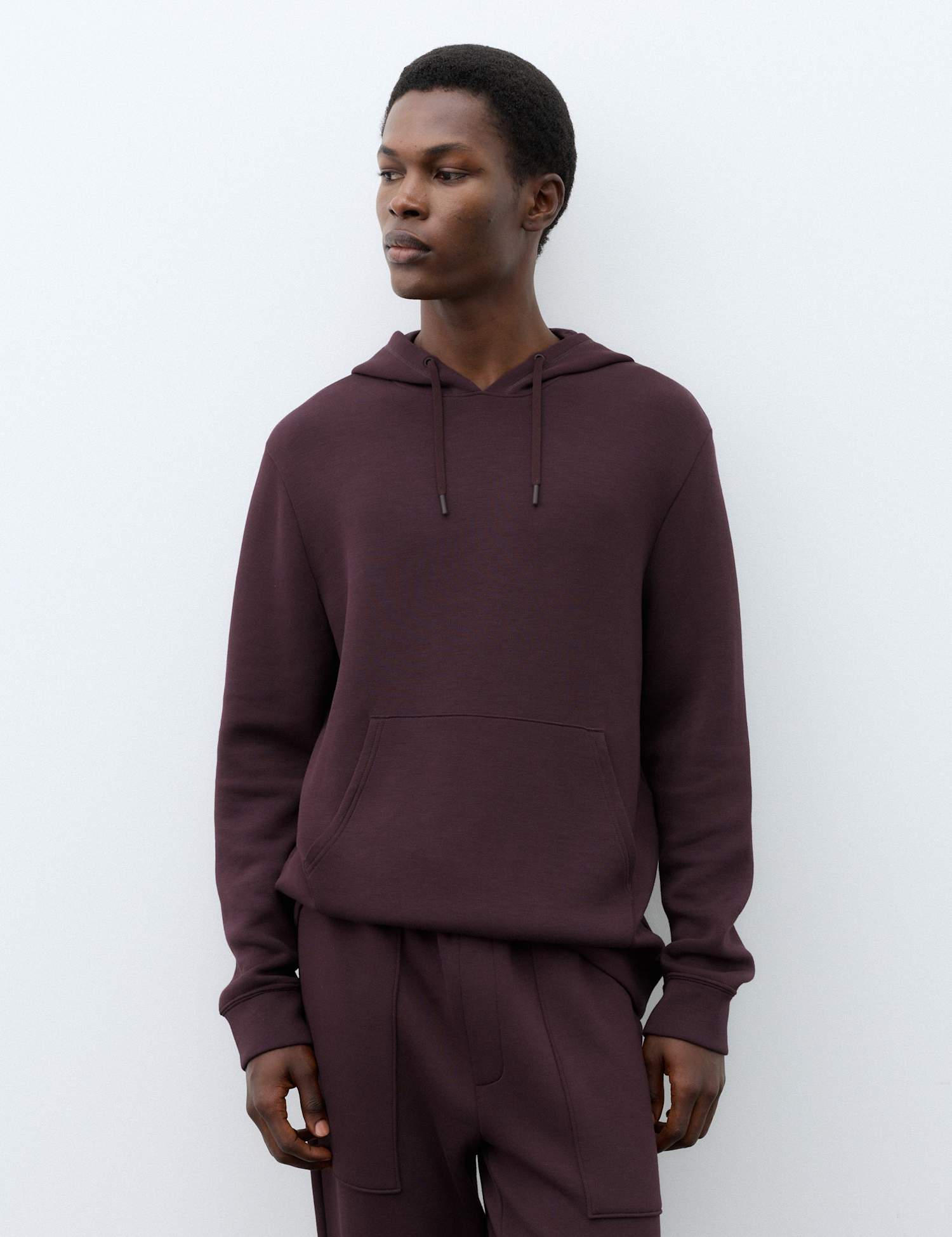Autograph Modal Rich Scuba Hoodie Dark Burgundy
