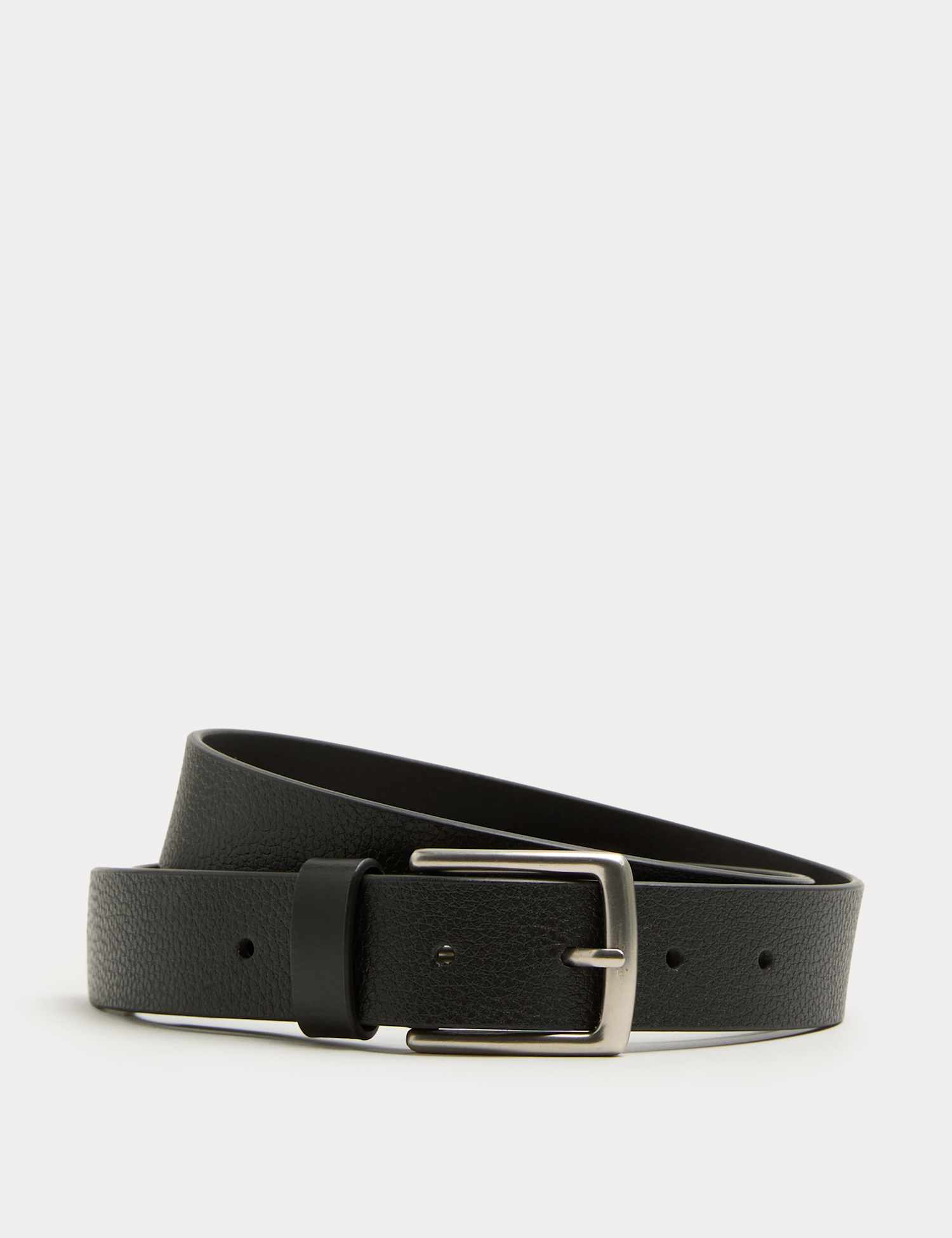 M&S Leather Textured Belt Black