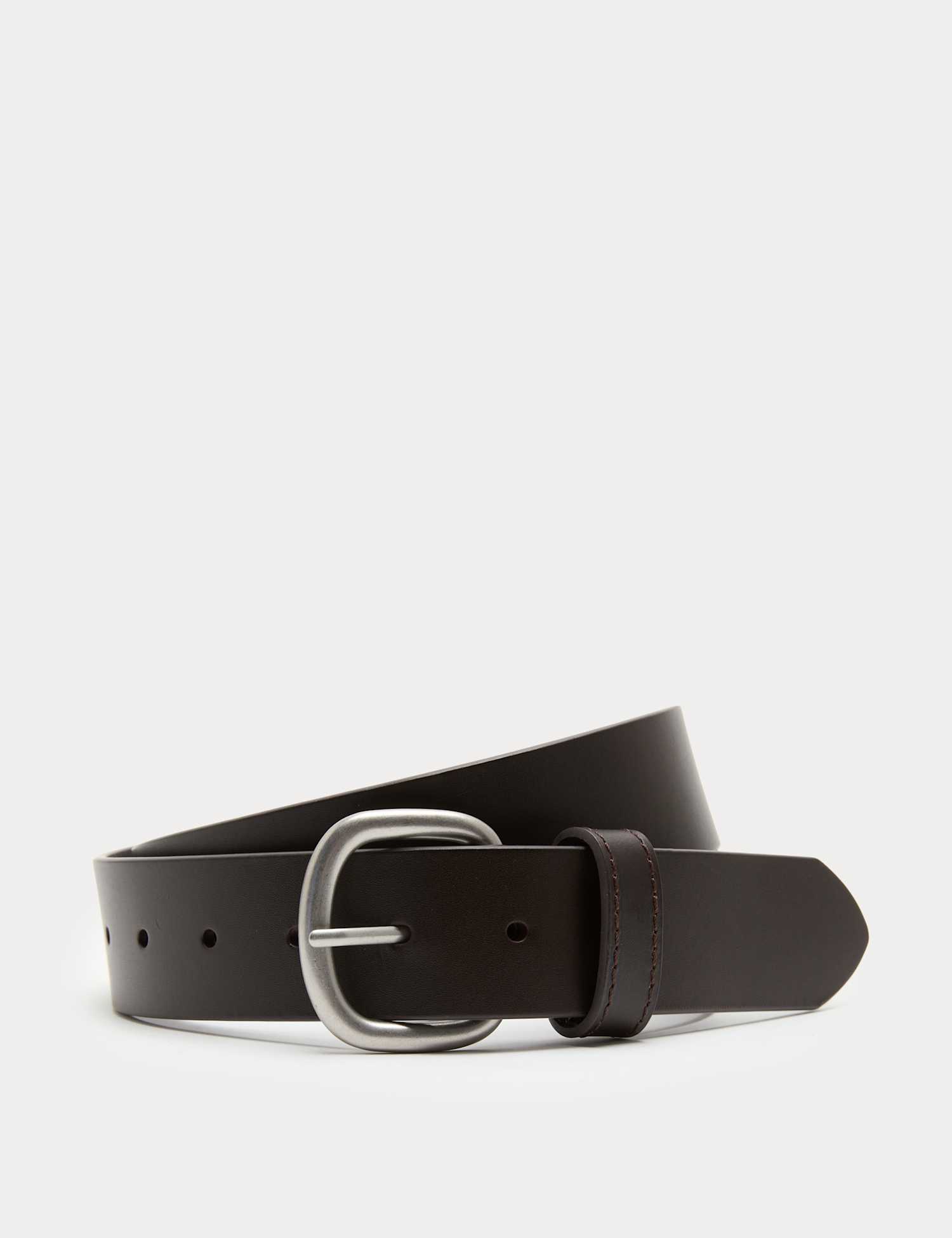 M&S Leather Belt Dark Brown