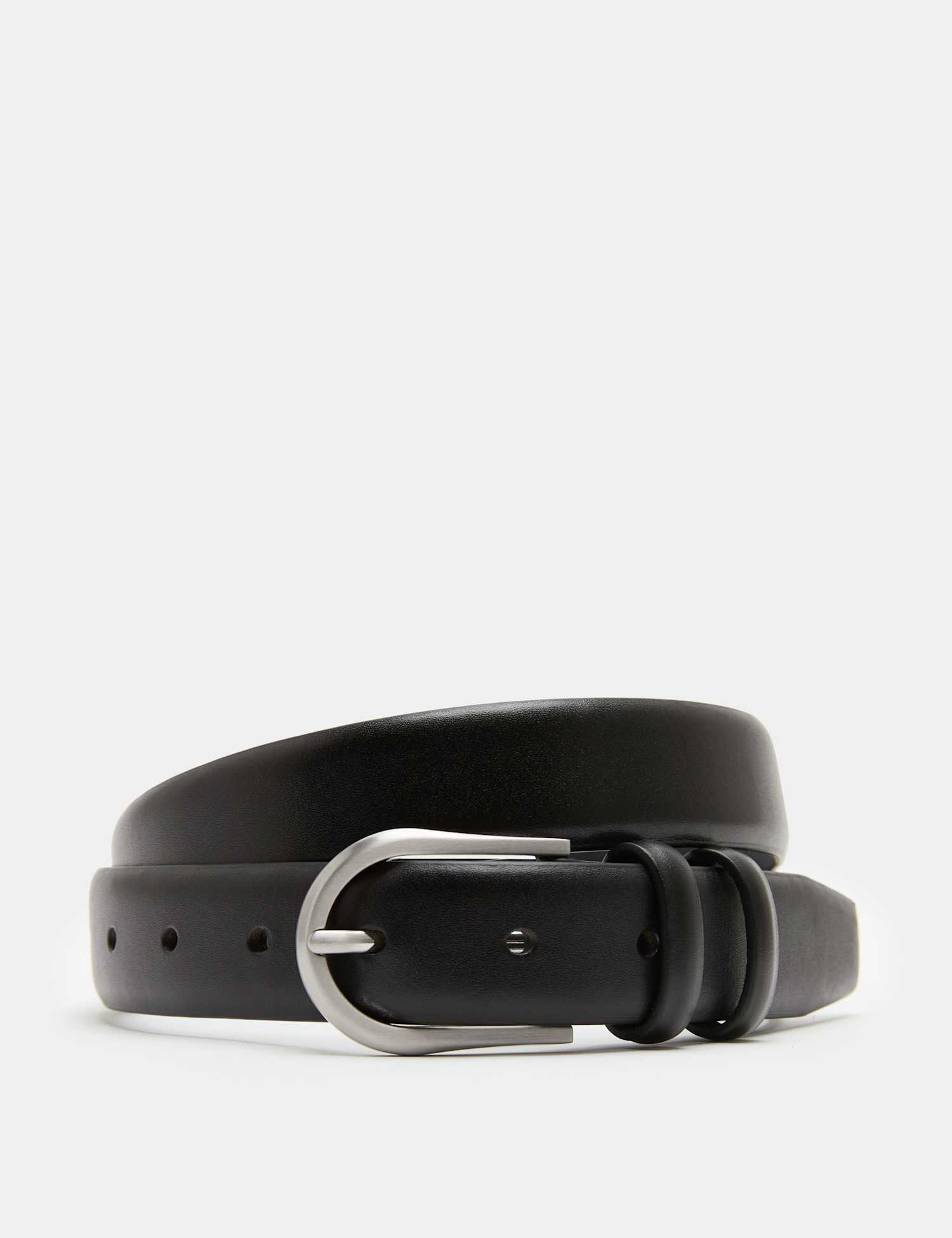 M&S Leather Buckle Belt Black