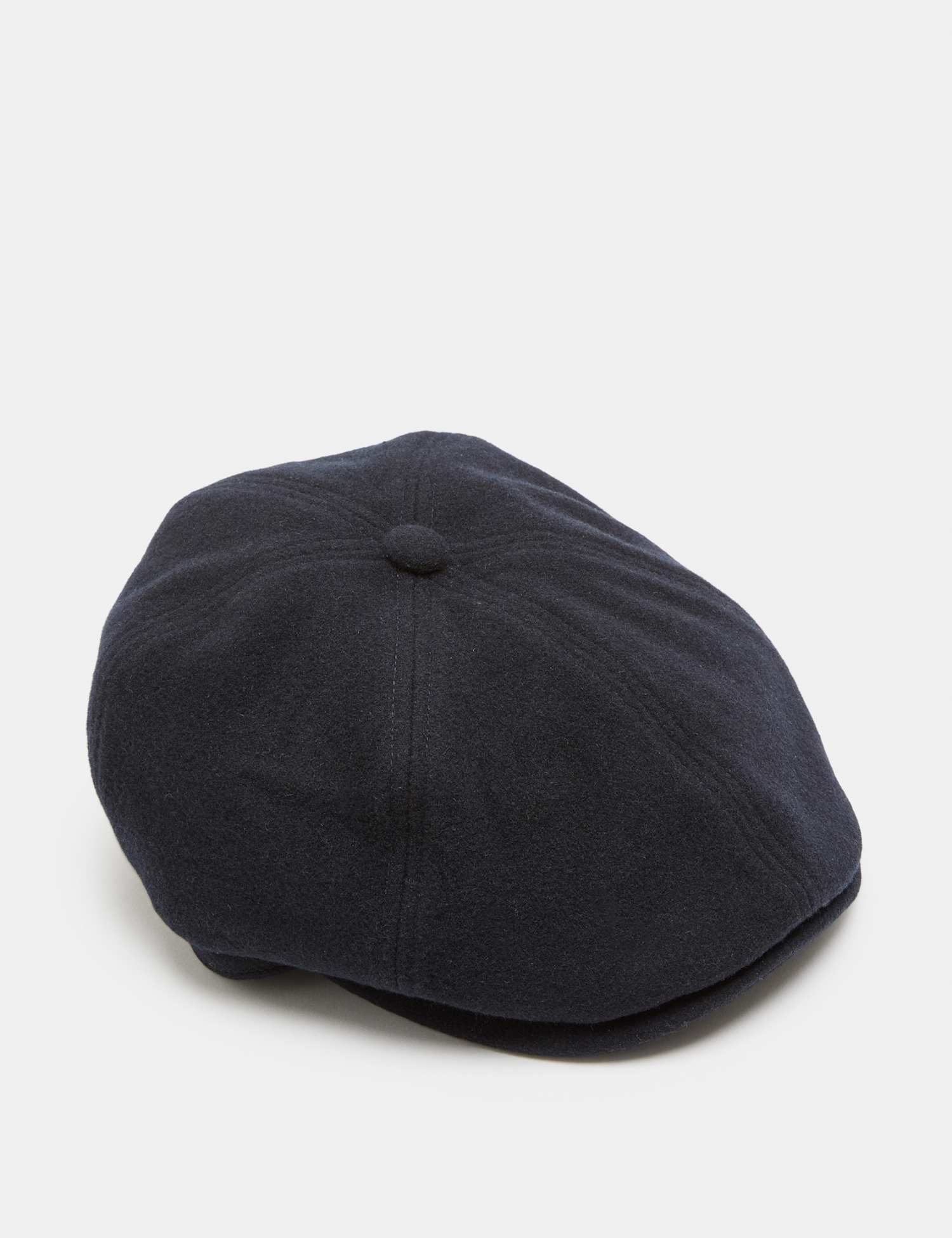 M&S Pure Wool Baker Boy Hat Navy