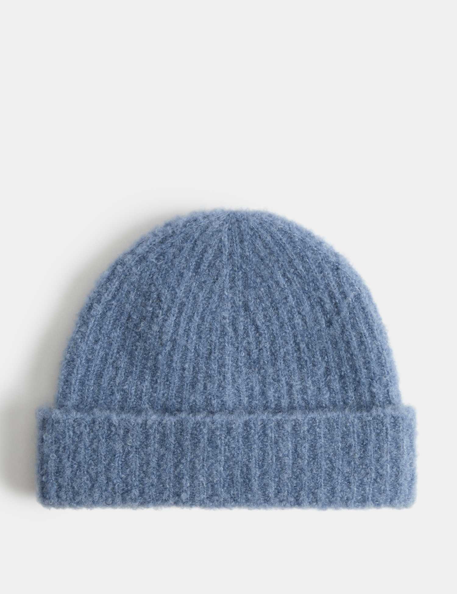 Autograph Merino Wool Rich Beanie Smokey Blue