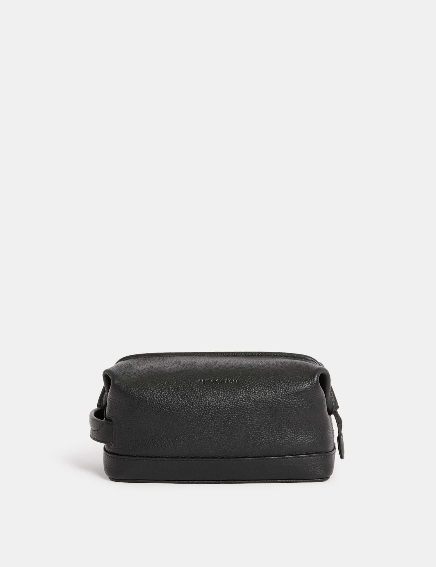 Autograph Leather Pebble Grain Washbag Black